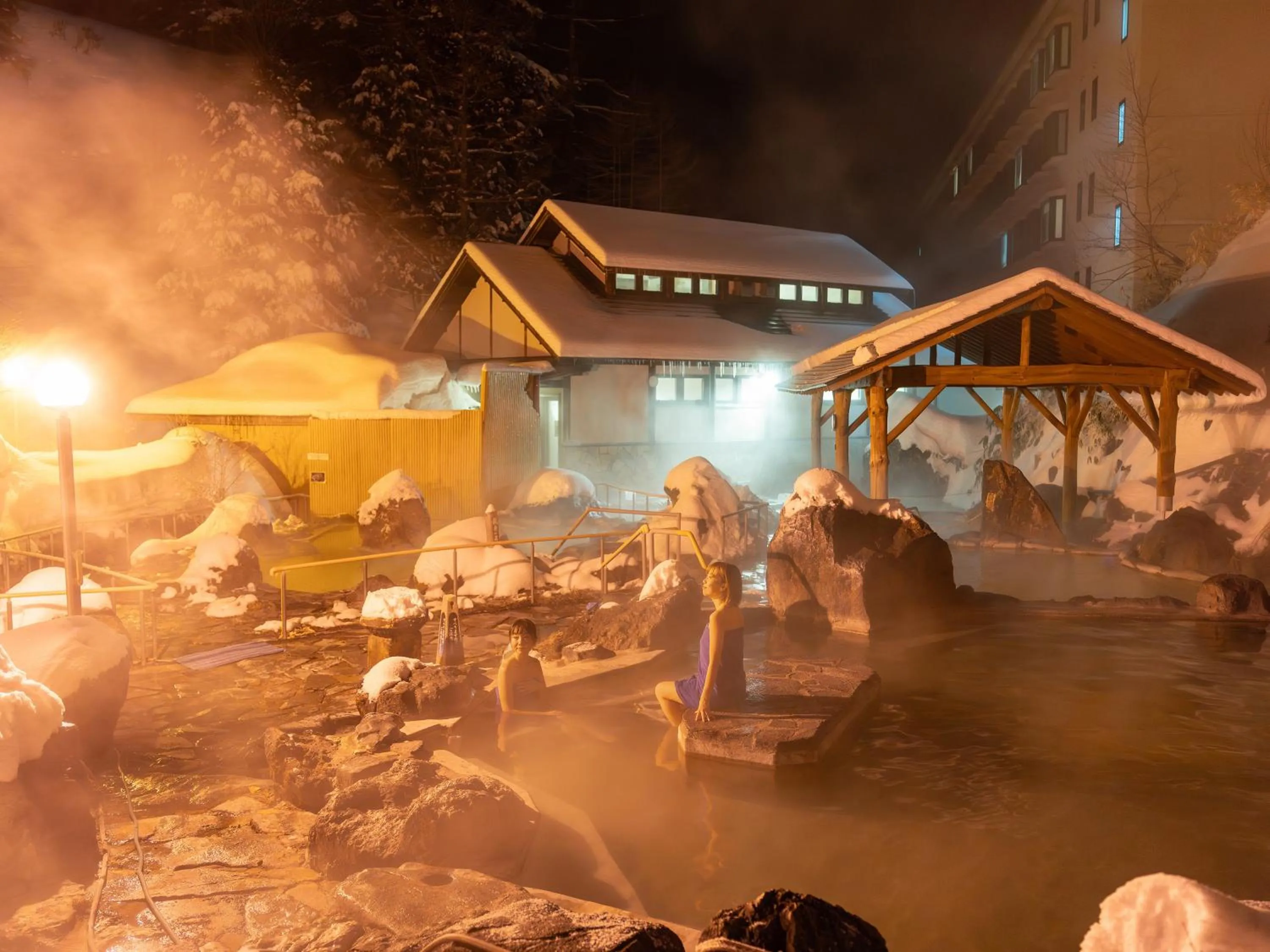 Open Air Bath in Manza Kogen Hotel