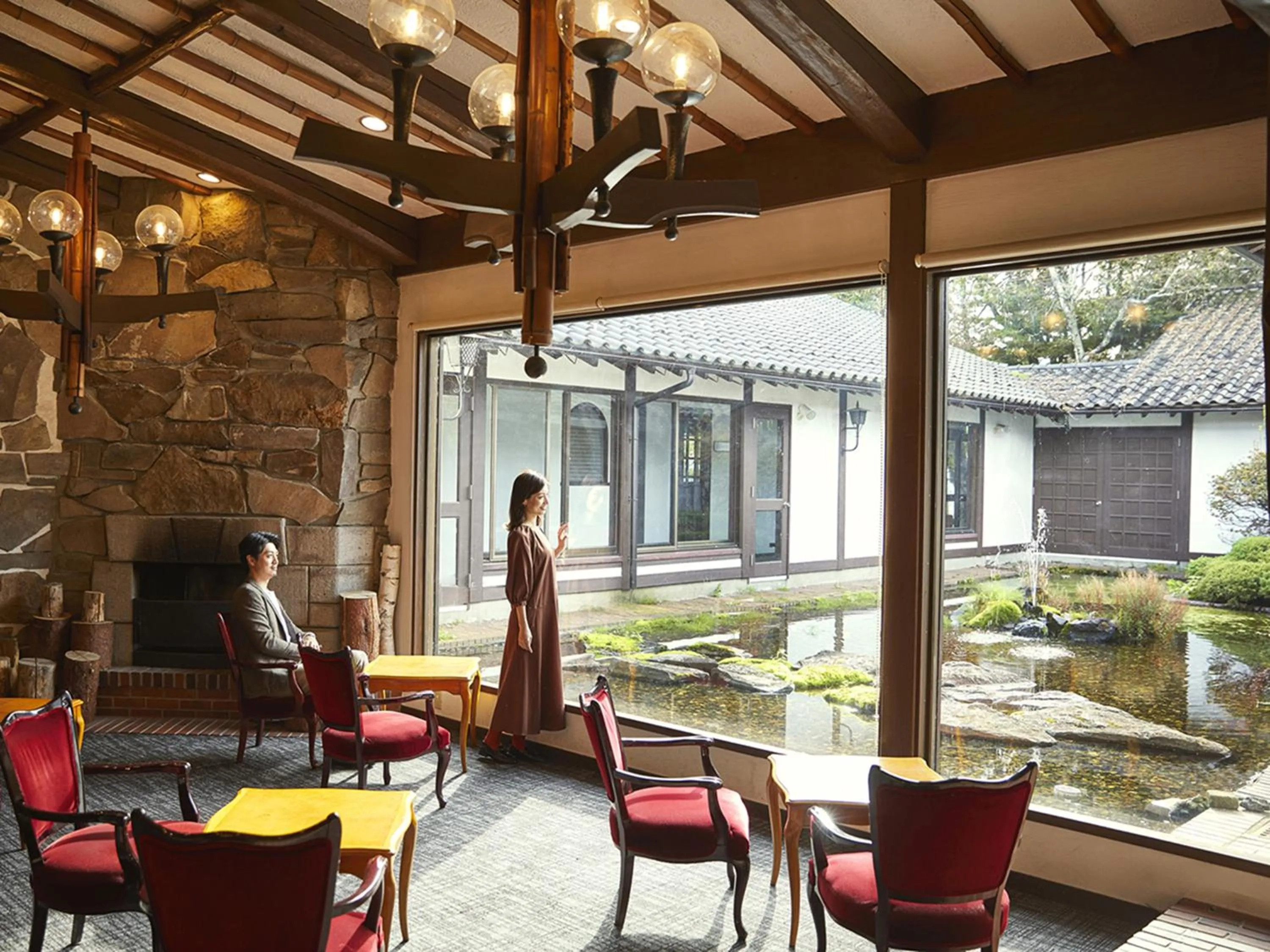 Lobby or reception in Tsumagoi Prince Hotel