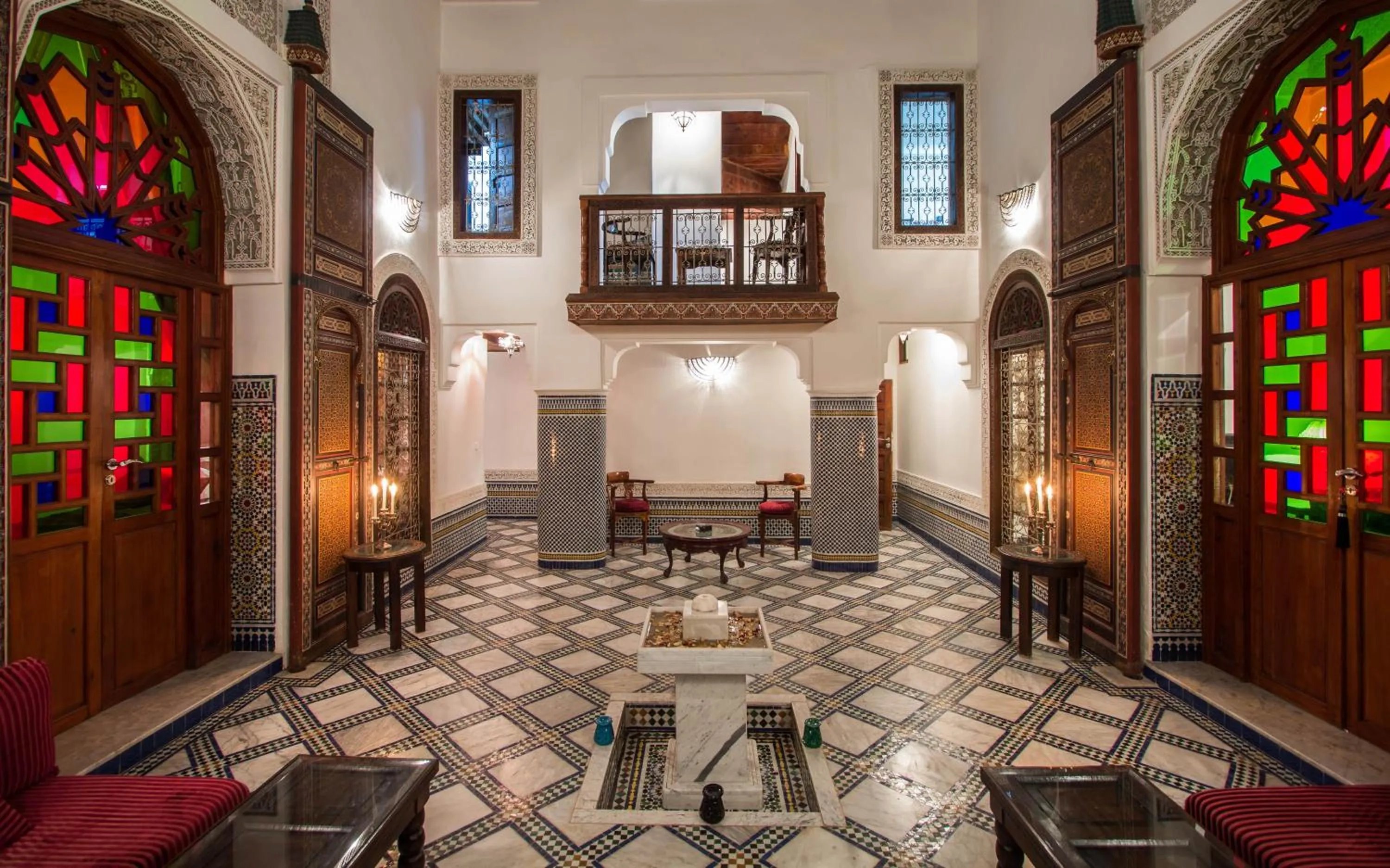 Communal lounge/ TV room, Lobby/Reception in Riad Noujoum Medina