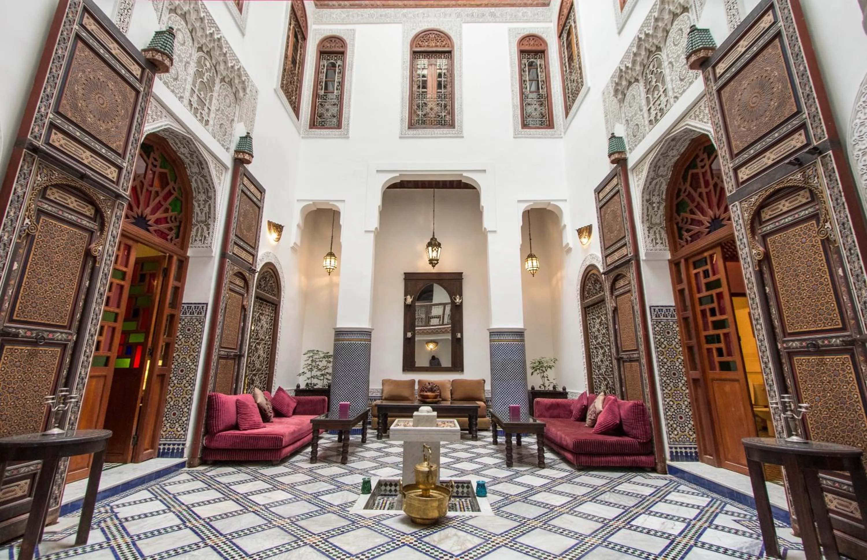 Communal lounge/ TV room in Riad Noujoum Medina