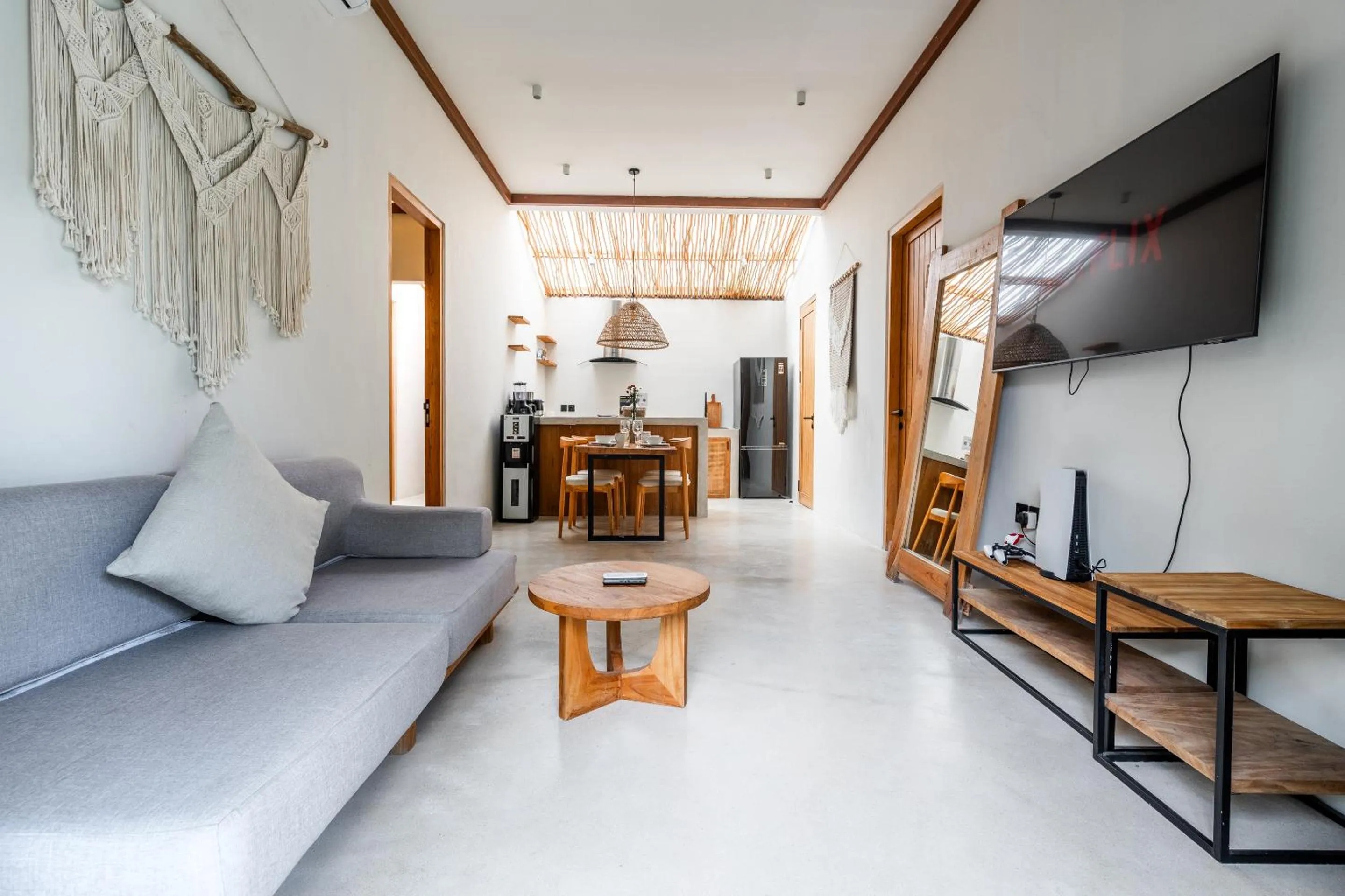 TV and multimedia in Hijau Villa by EVDEkimi - Charming 2BR escape with Pool, Outdoor Lounge, Lush Garden