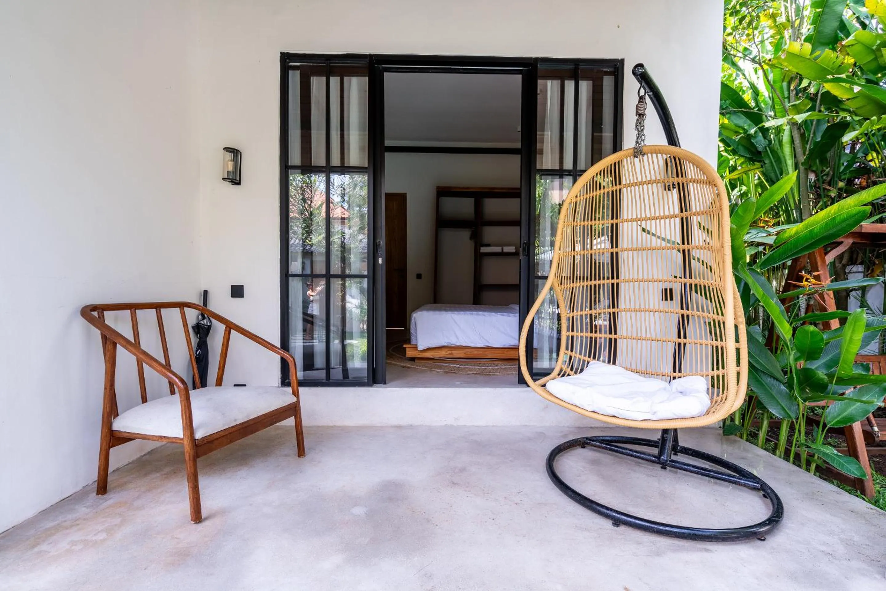 Balcony/Terrace in Hijau Villa by EVDEkimi - Charming 2BR escape with Pool, Outdoor Lounge, Lush Garden