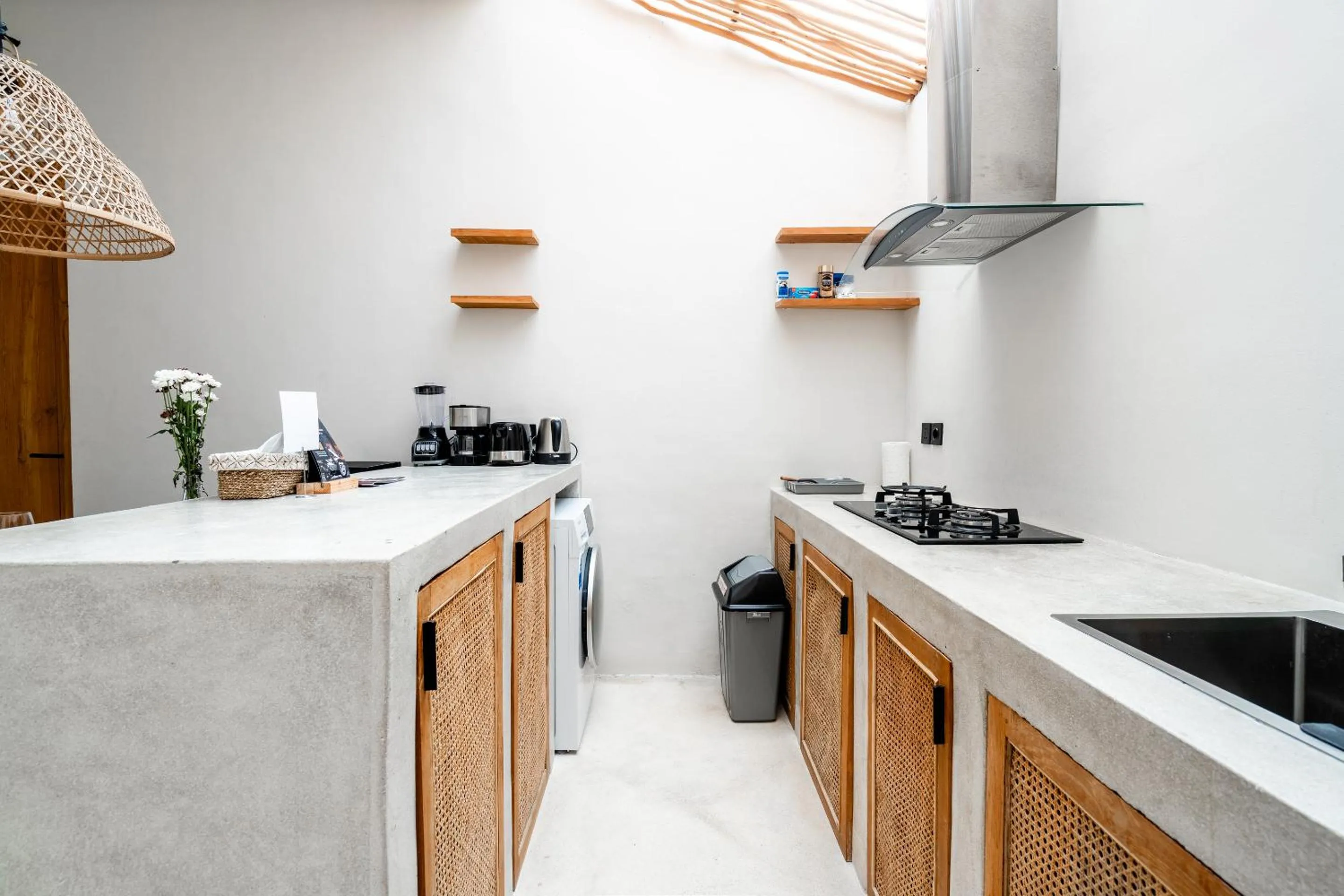 Kitchen or kitchenette in Hijau Villa by EVDEkimi - Charming 2BR escape with Pool, Outdoor Lounge, Lush Garden