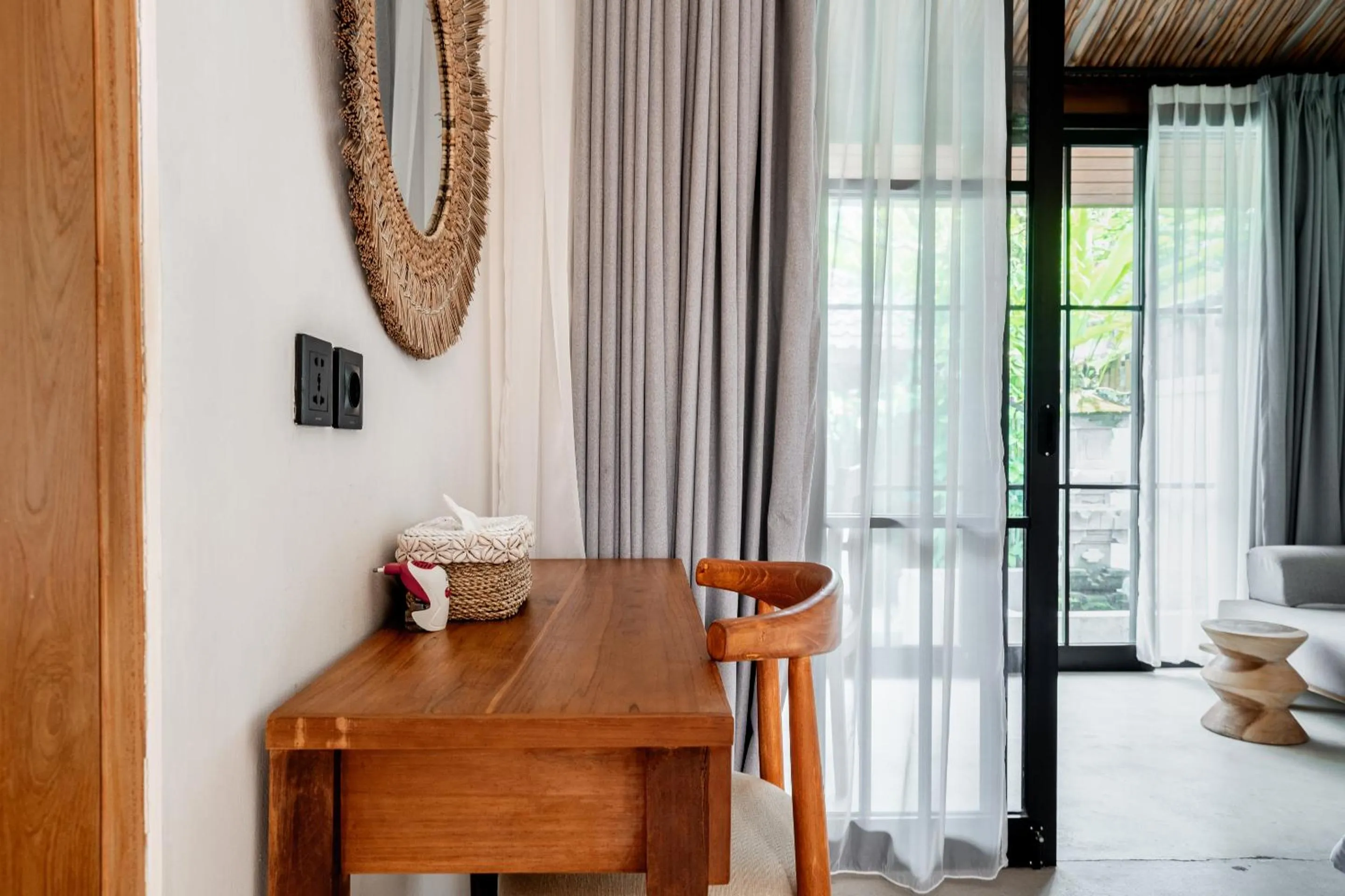 Bedroom, Bed in Hijau Villa by EVDEkimi - Charming 2BR escape with Pool, Outdoor Lounge, Lush Garden
