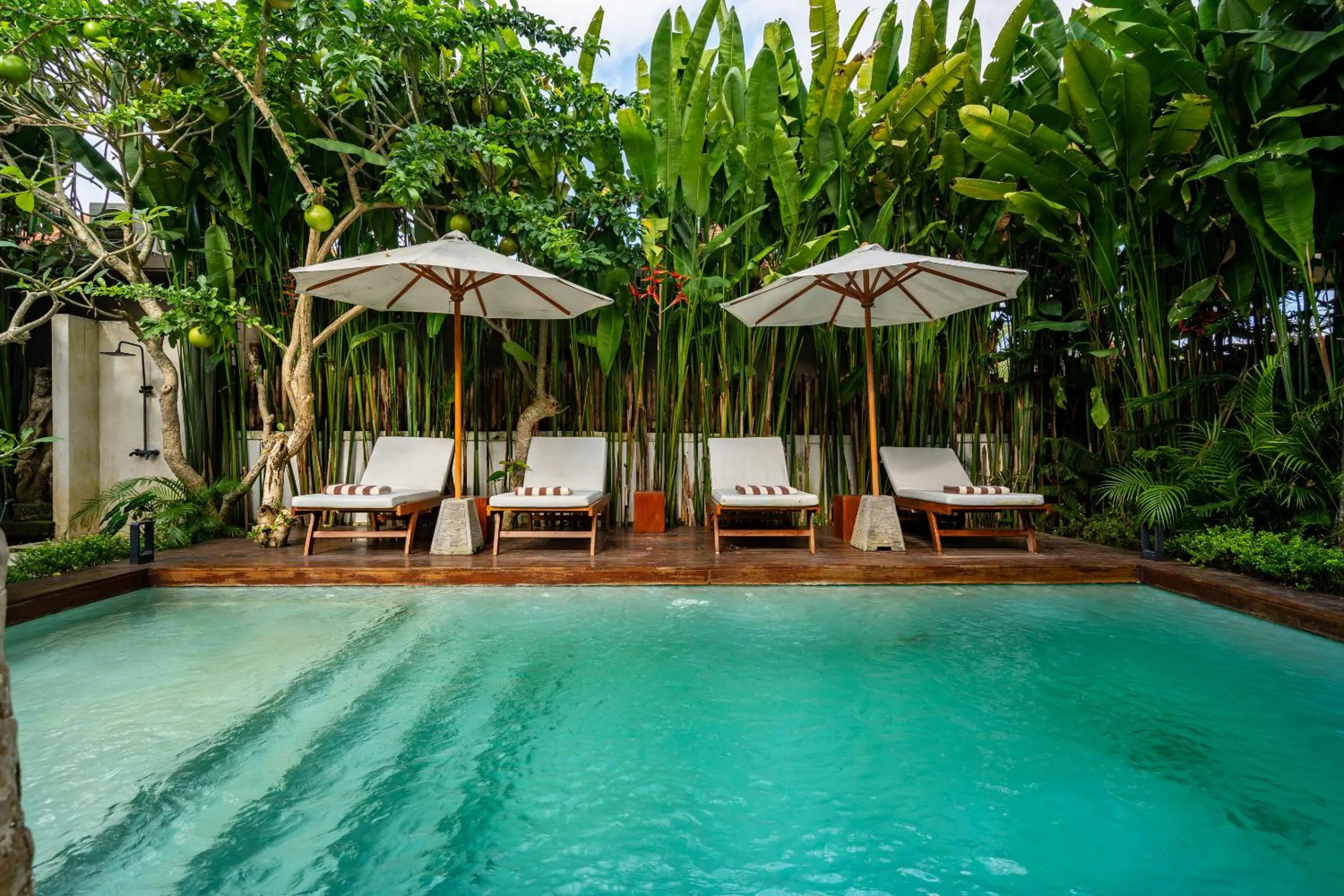 Shower in Hijau Villa by EVDEkimi - Charming 2BR escape with Pool, Outdoor Lounge, Lush Garden