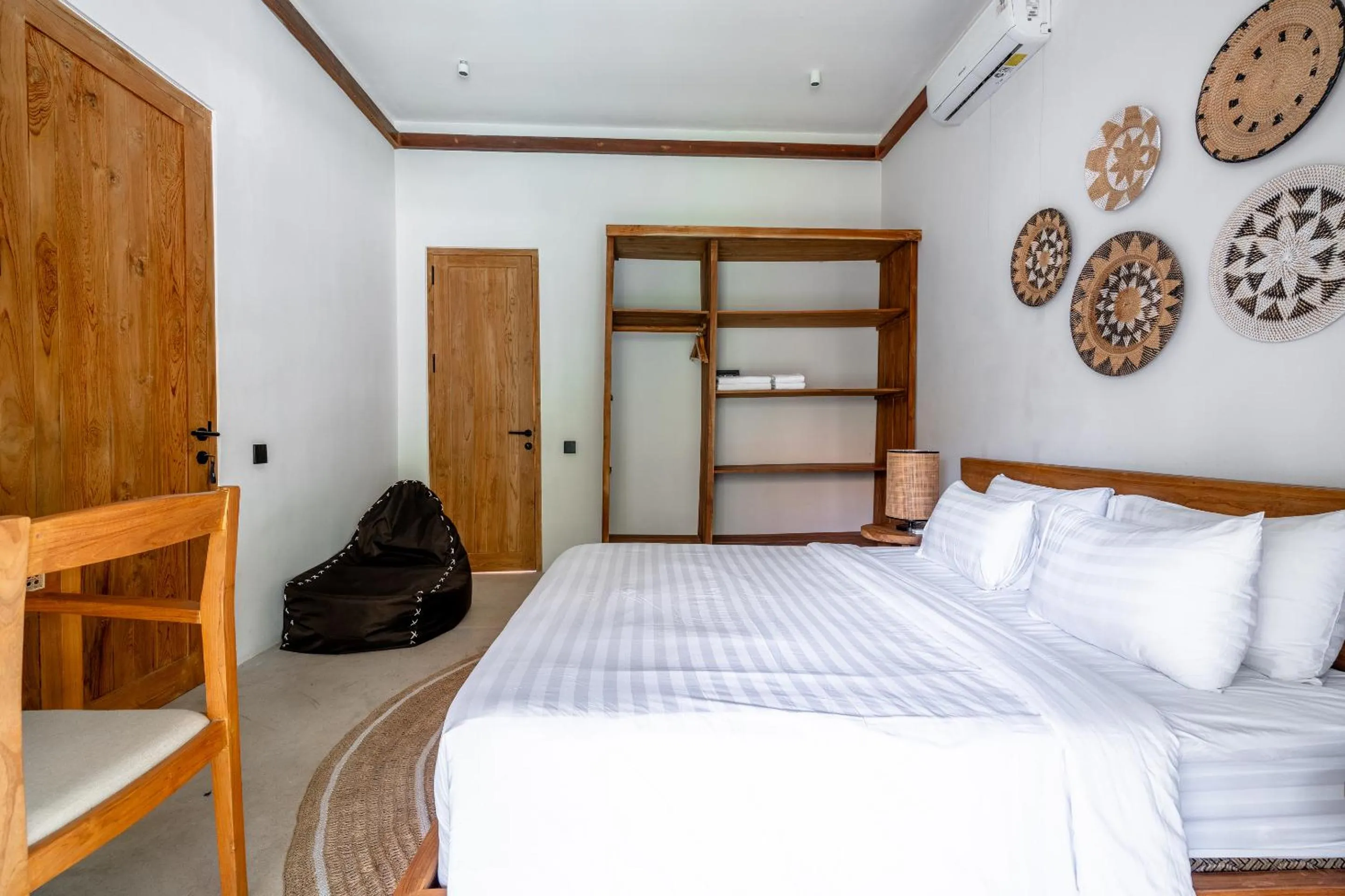 Bed in Hijau Villa by EVDEkimi - Charming 2BR escape with Pool, Outdoor Lounge, Lush Garden