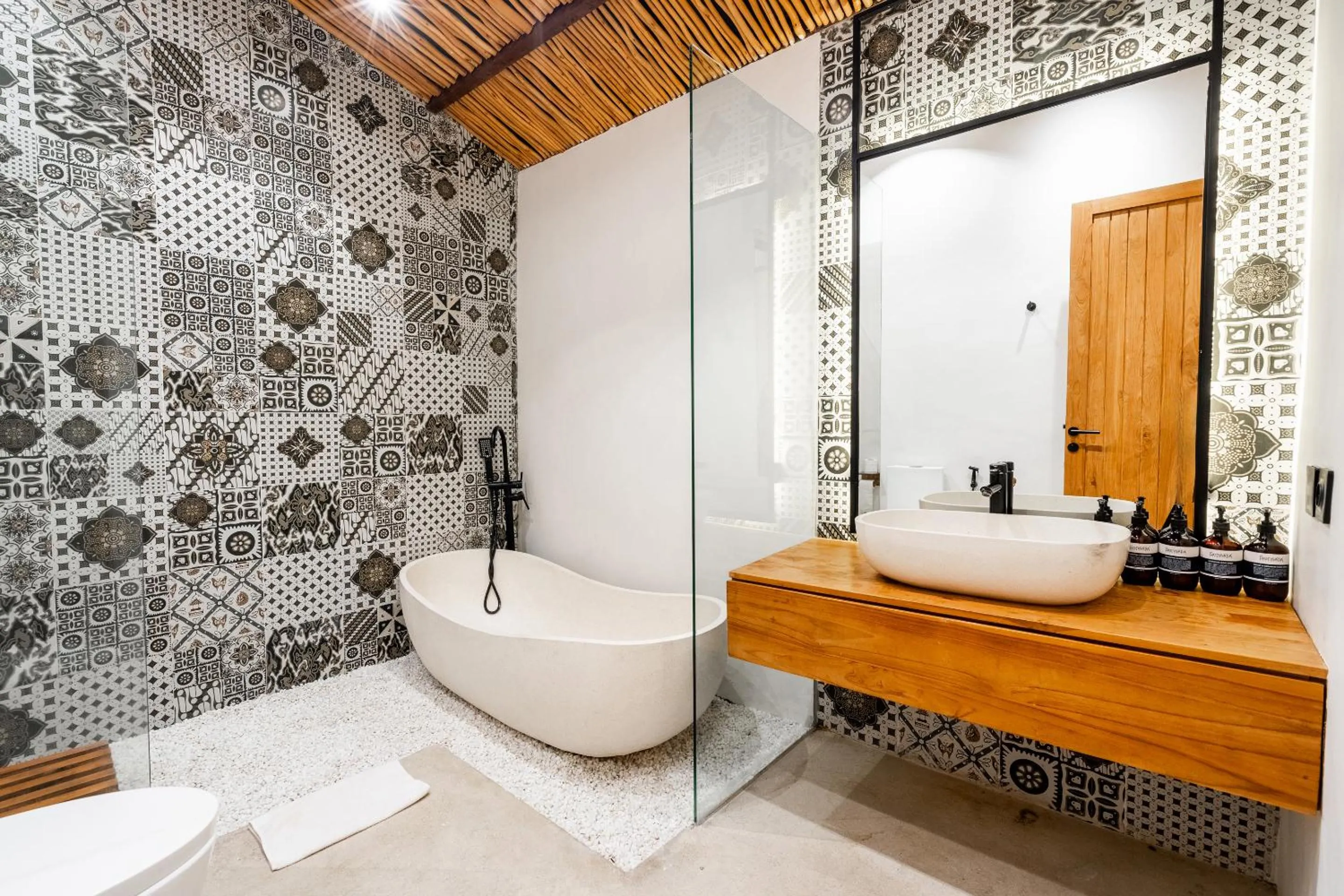 Shower in Hijau Villa by EVDEkimi - Charming 2BR escape with Pool, Outdoor Lounge, Lush Garden