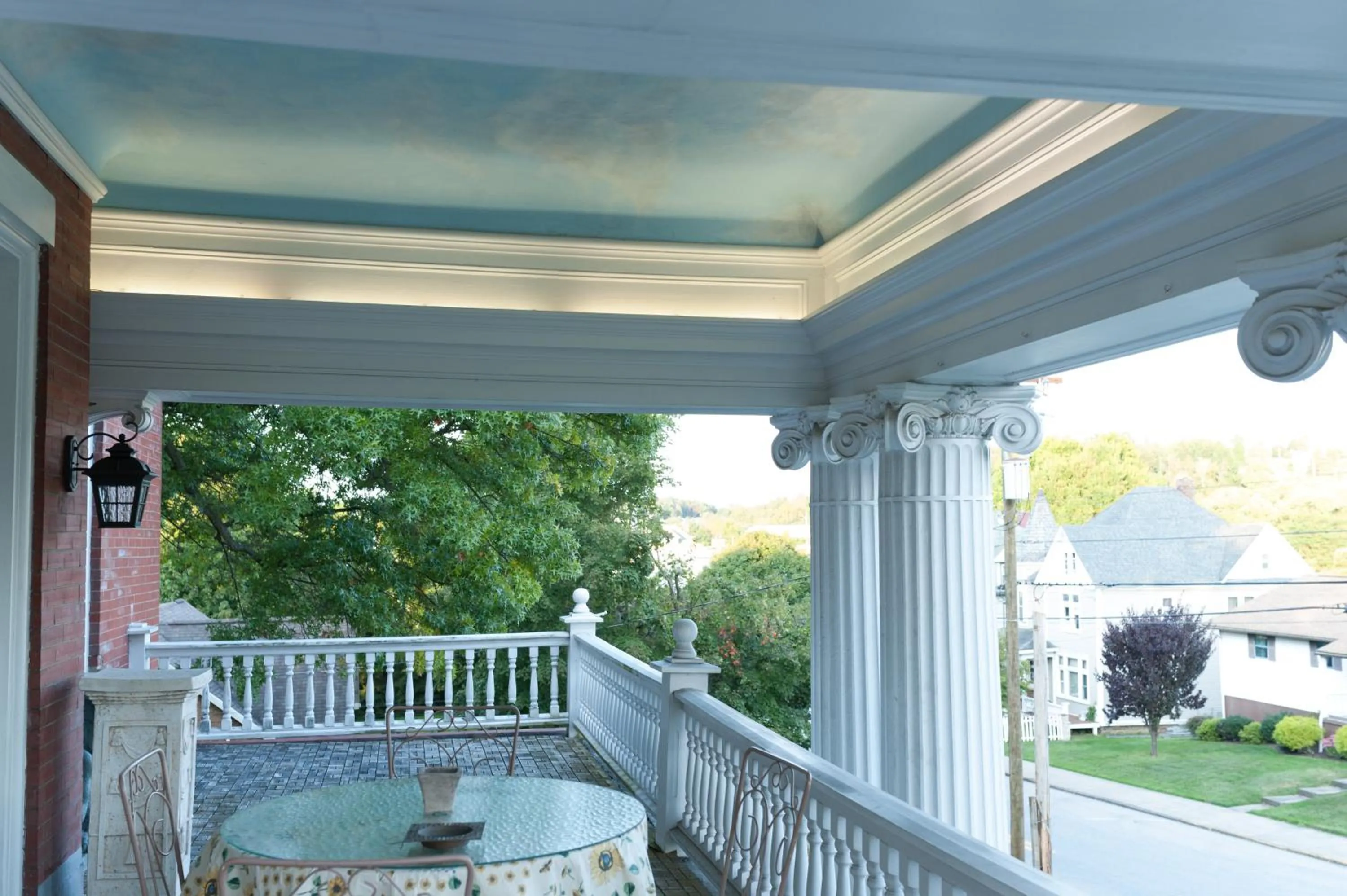 Balcony/Terrace in South Broadway Manor B&B - Near Fallingwater, Ohiopyle State Park, Hiking & Biking trails GAP