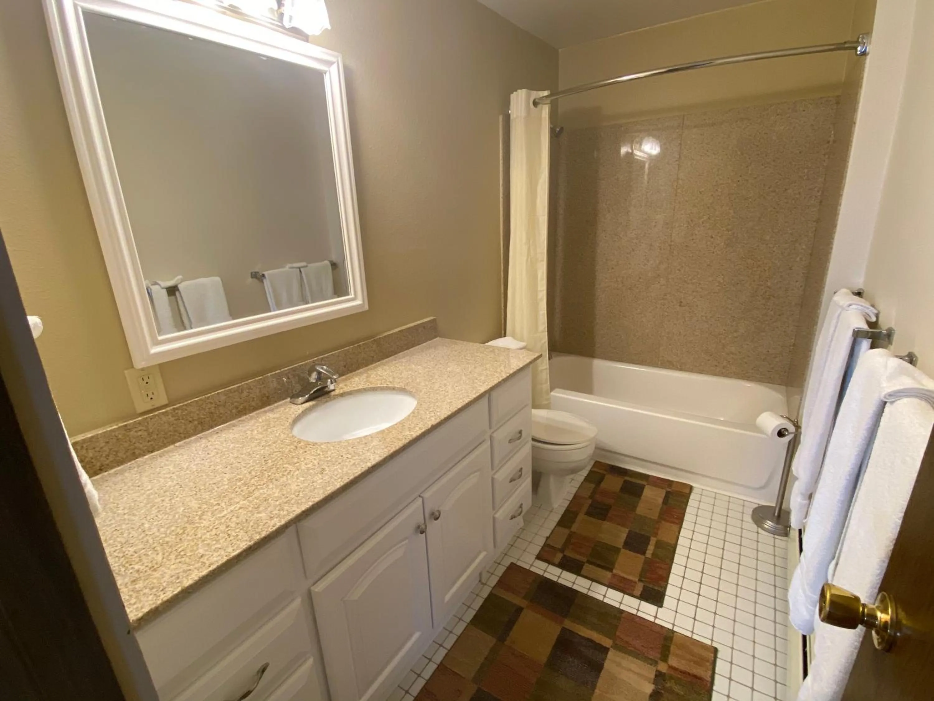 Bathroom in Snowshoe Motel