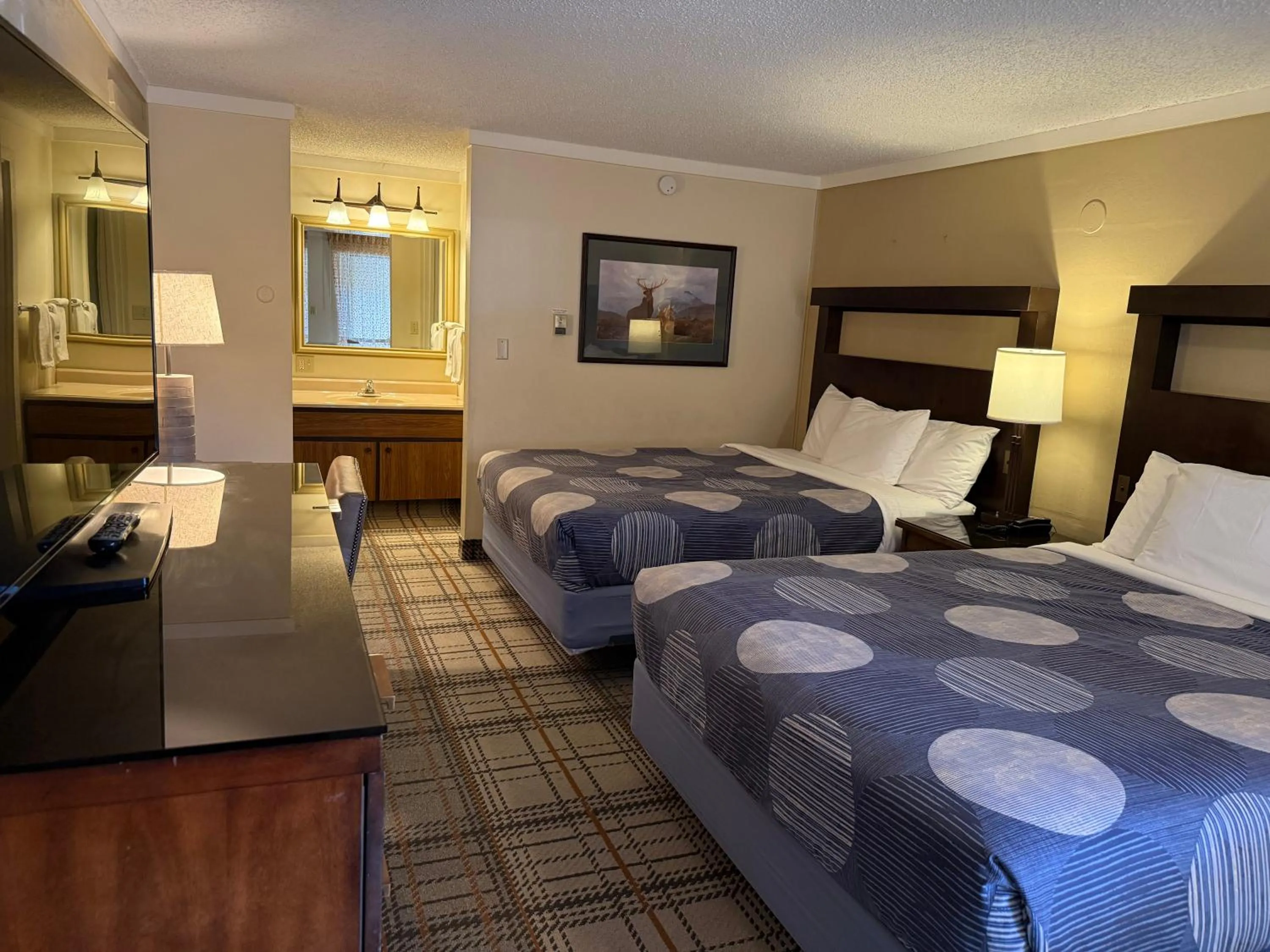 Bed in Snowshoe Motel