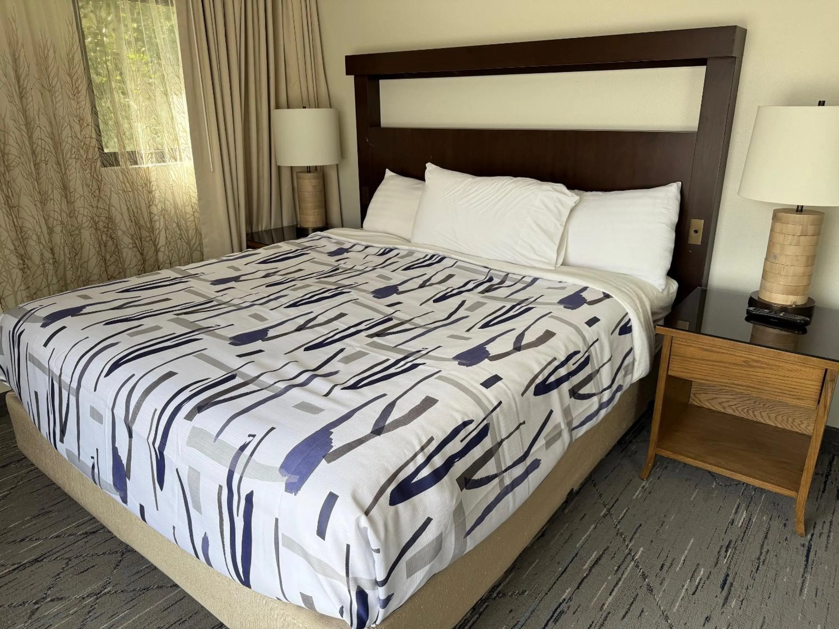 Bed in Snowshoe Motel