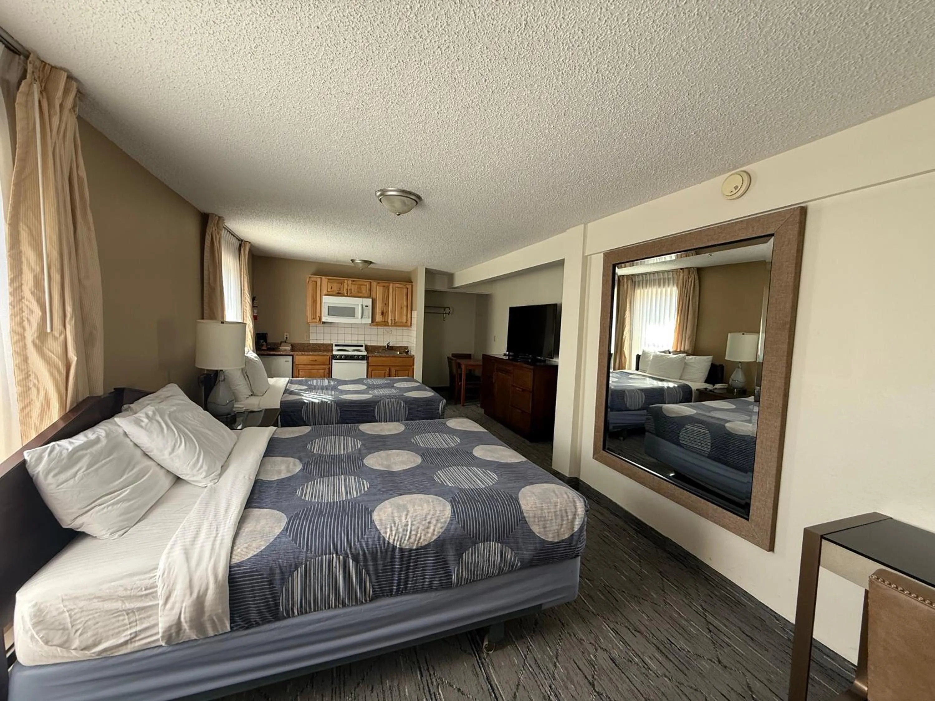 Bed in Snowshoe Motel