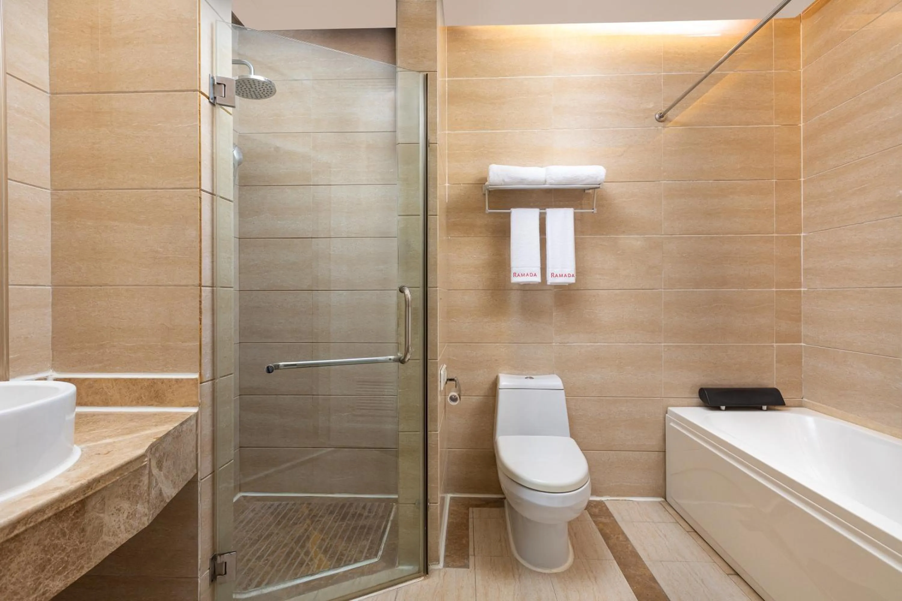 Bathroom in Ramada by Wyndham Zhangjiajie Tianmen Mountain