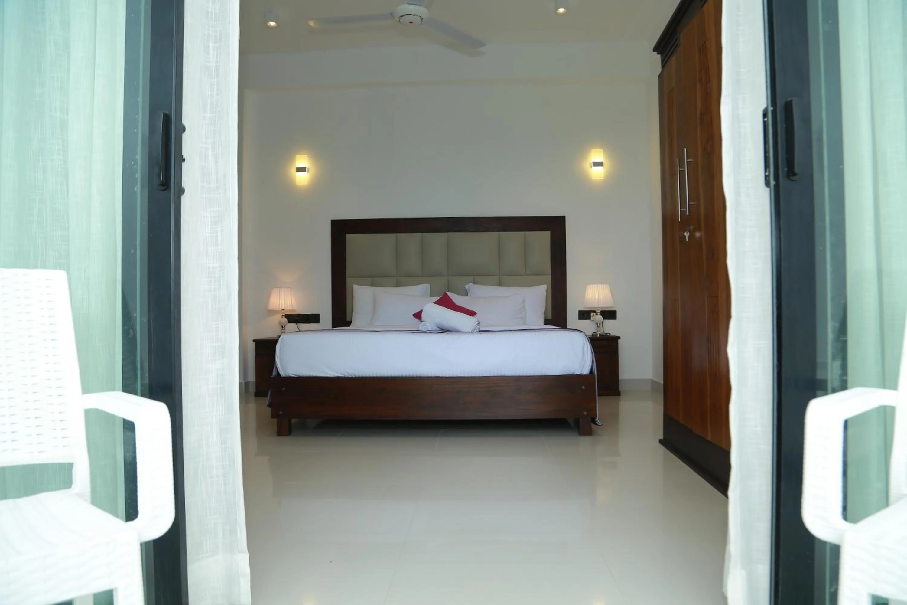 Bed in Mzion Hotel Weligama