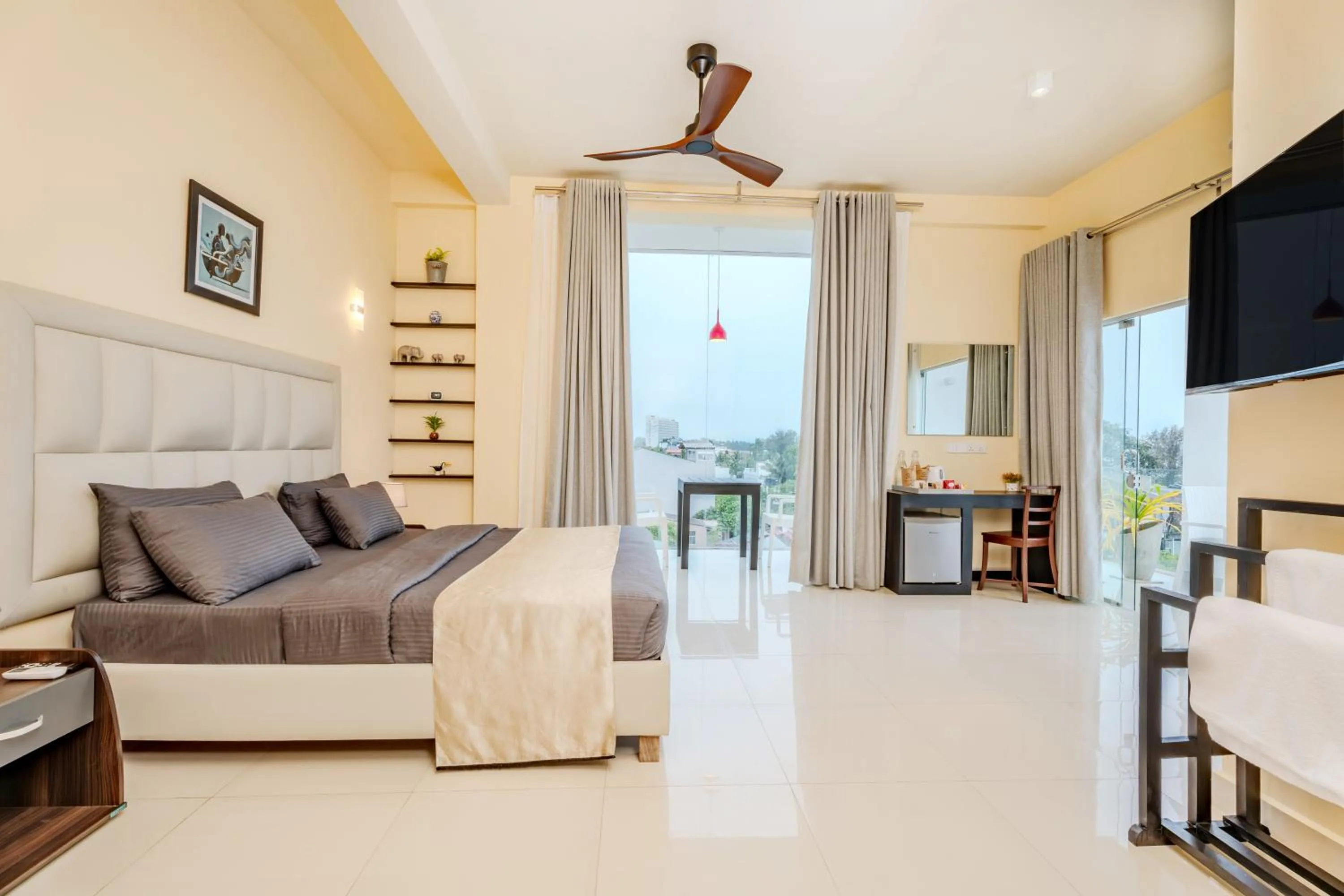 Bedroom, Bed in Mzion Hotel Weligama