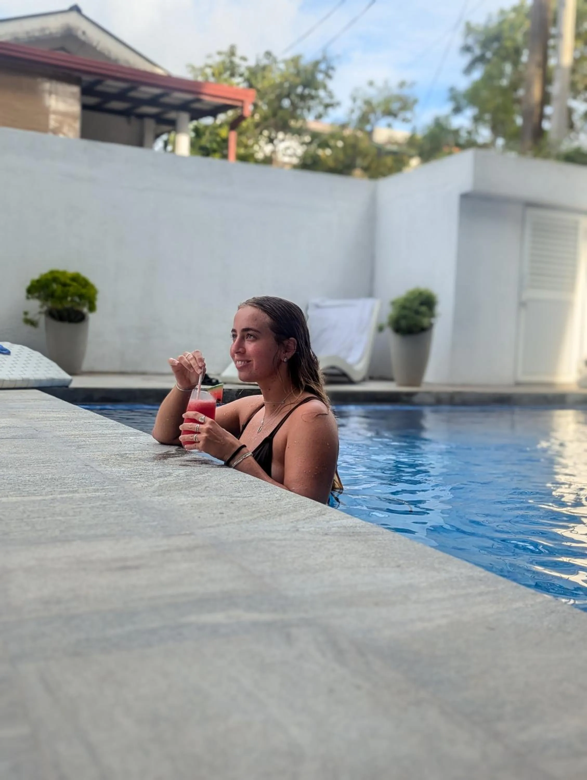 Swimming pool in Mzion Hotel Weligama