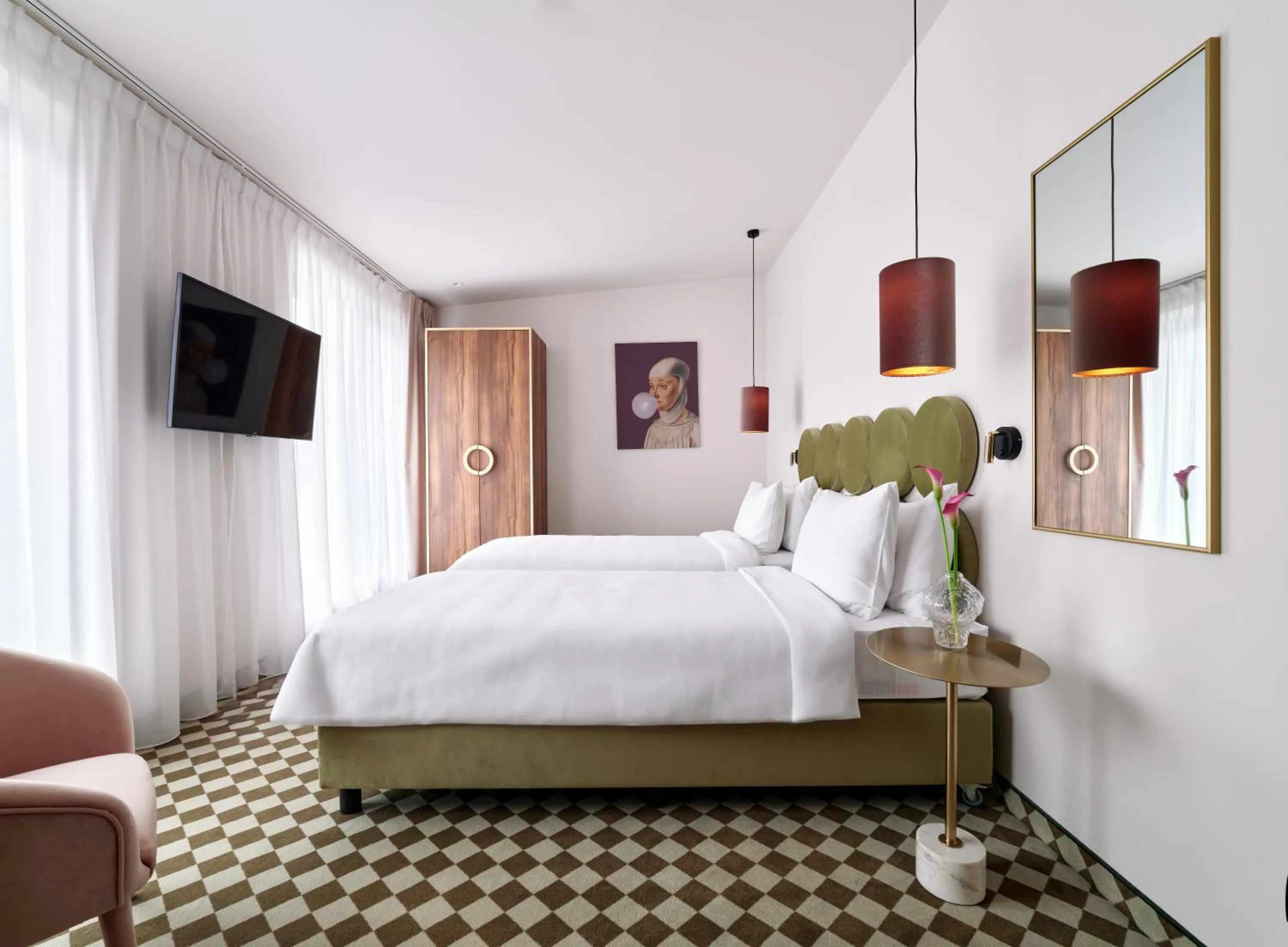 Bed in Hotel Pietryna