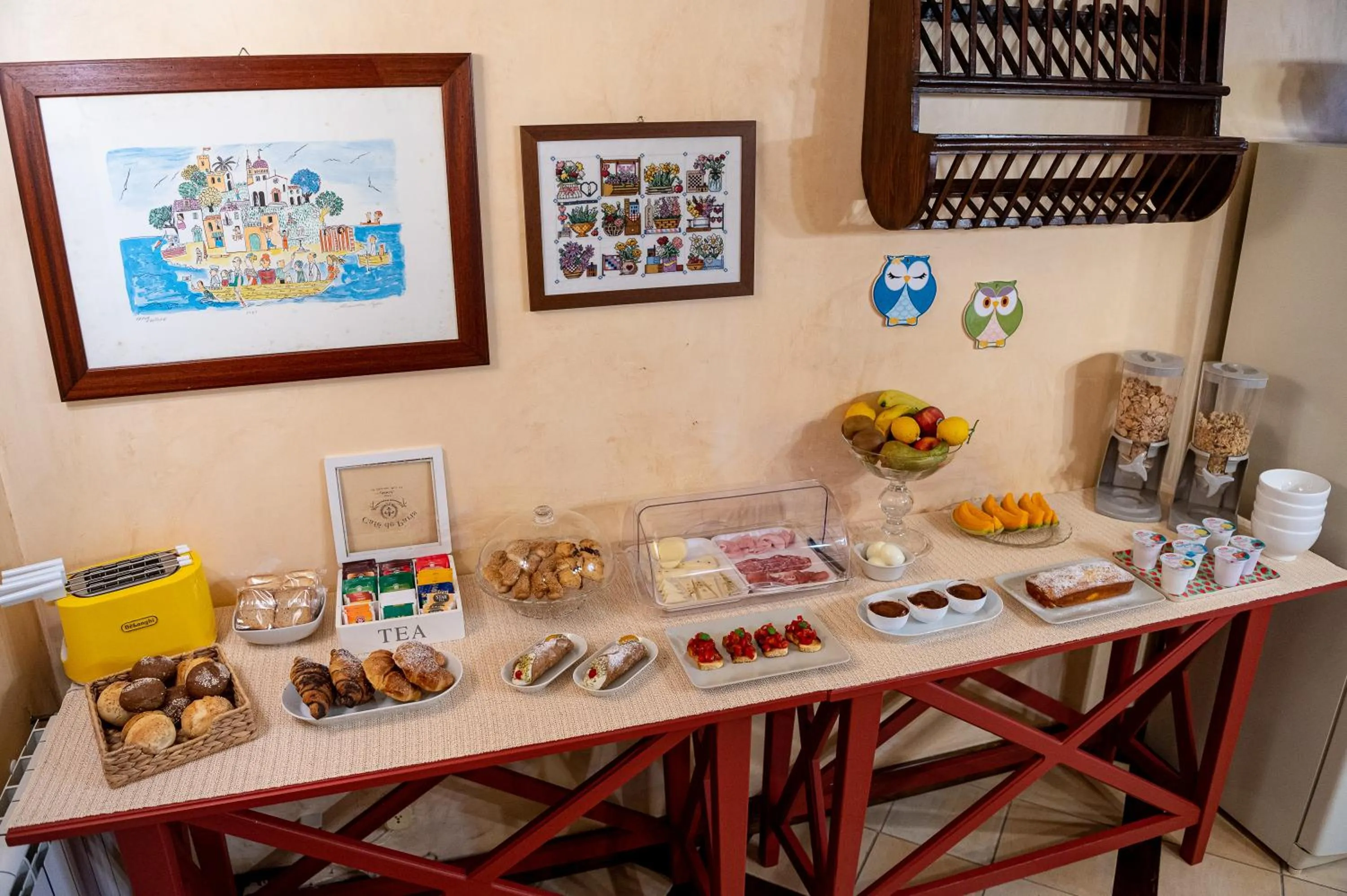 Buffet breakfast in B&B Le Sorelle