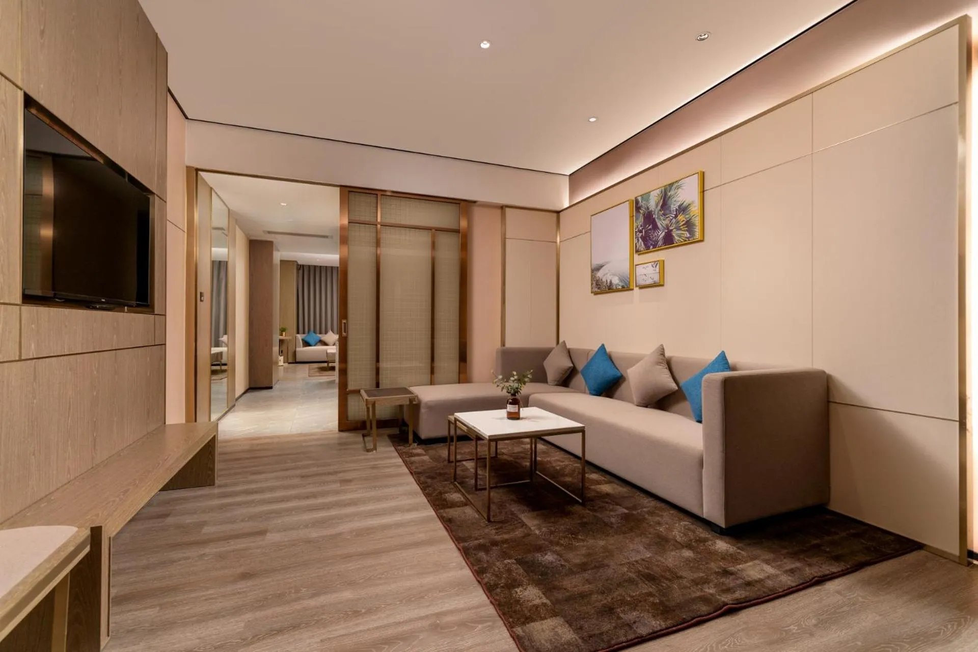 Living room in Echarm Plus Hotel - Foshan Smart New City Zhangcha Metro Station Branch