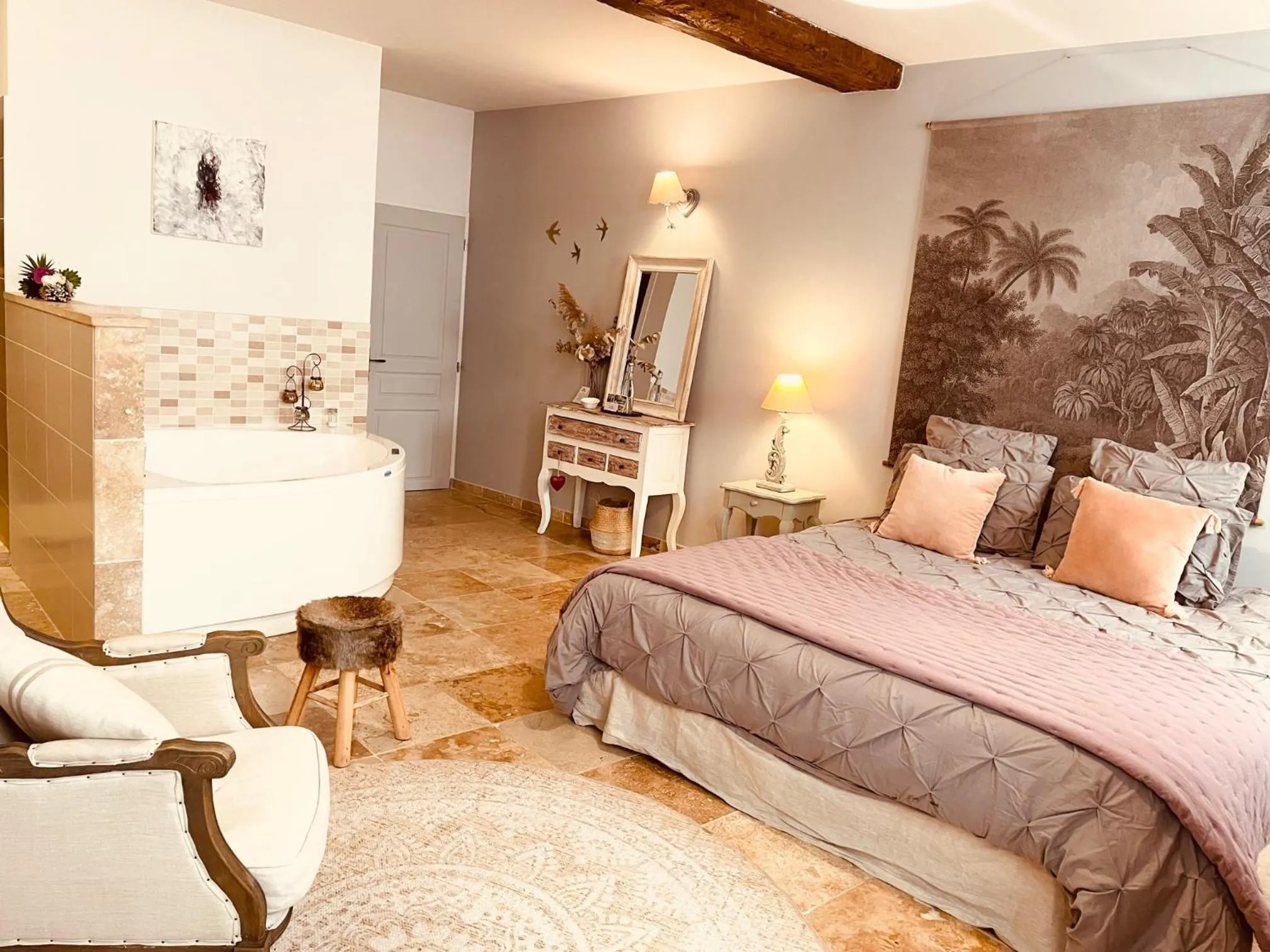 Deluxe Double Room in B&B Temps Suspendu Provence