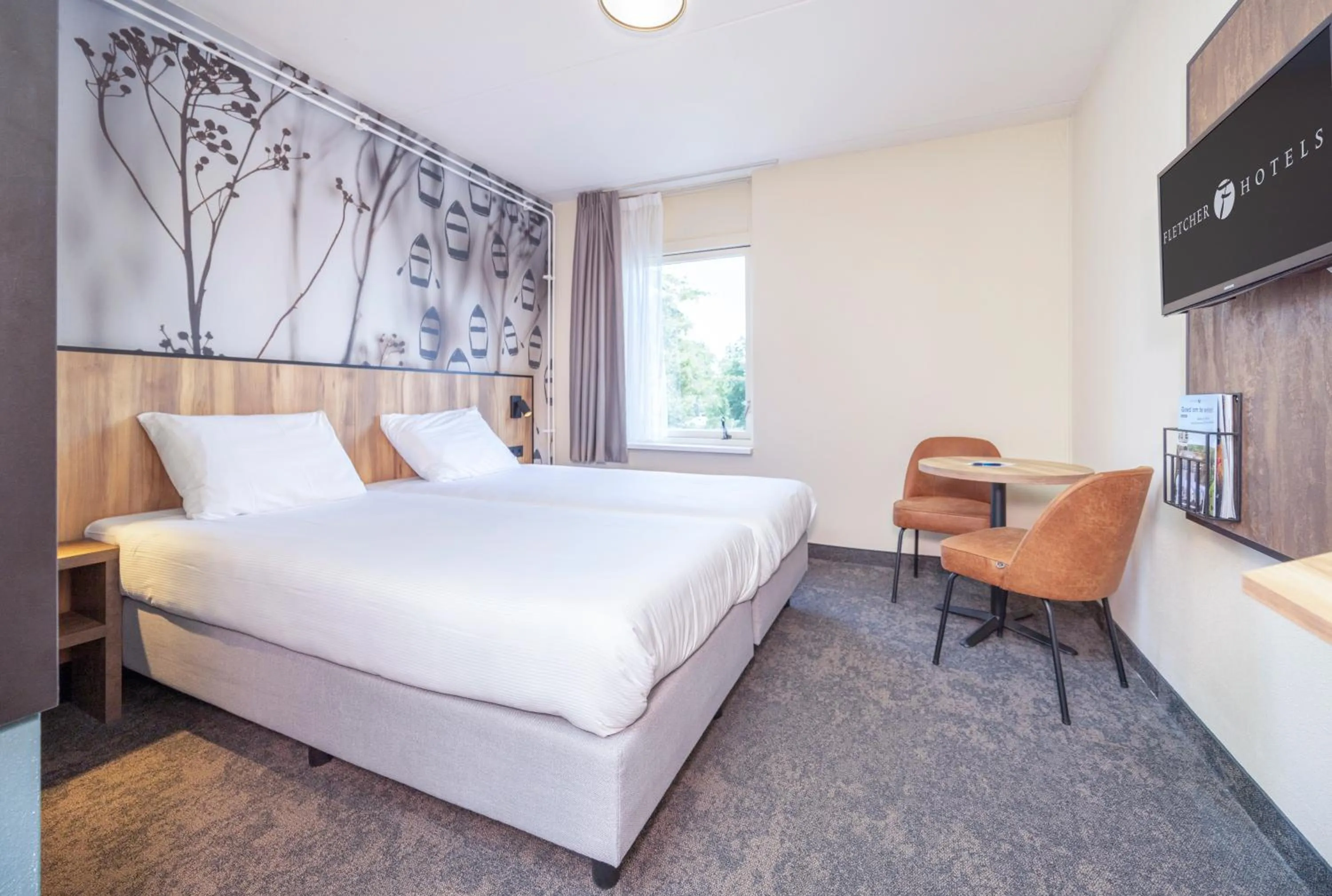 Bedroom, Bed in Fletcher Hotel Restaurant De Eese