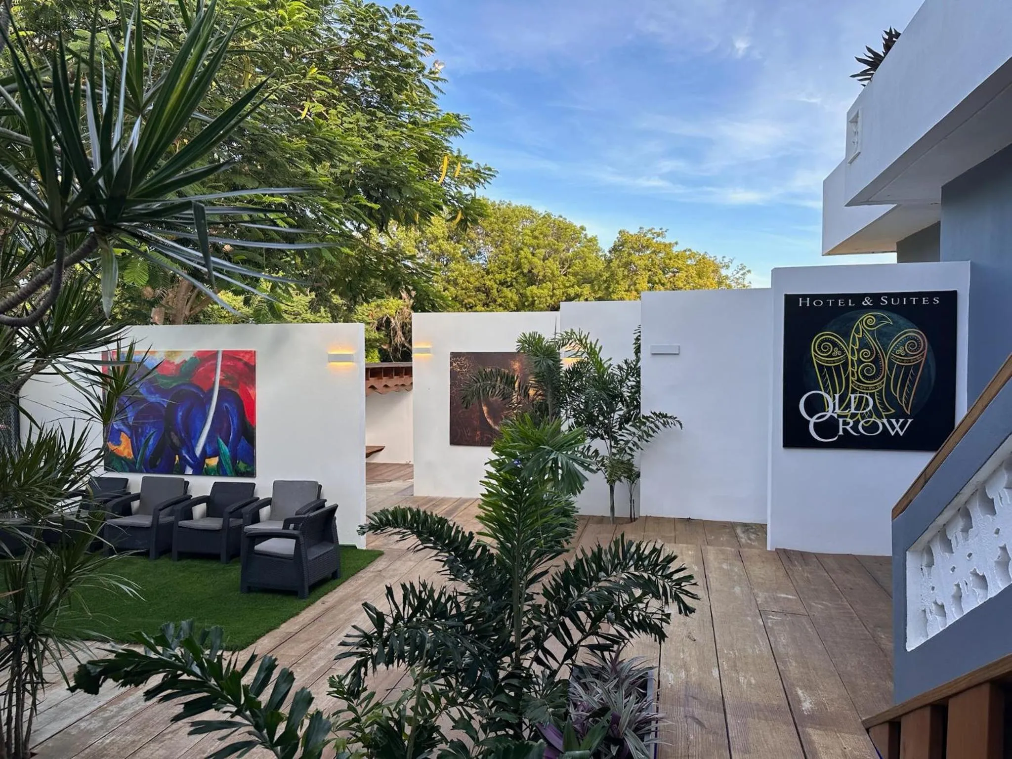 Property building in Old Crow Hotel and Suites