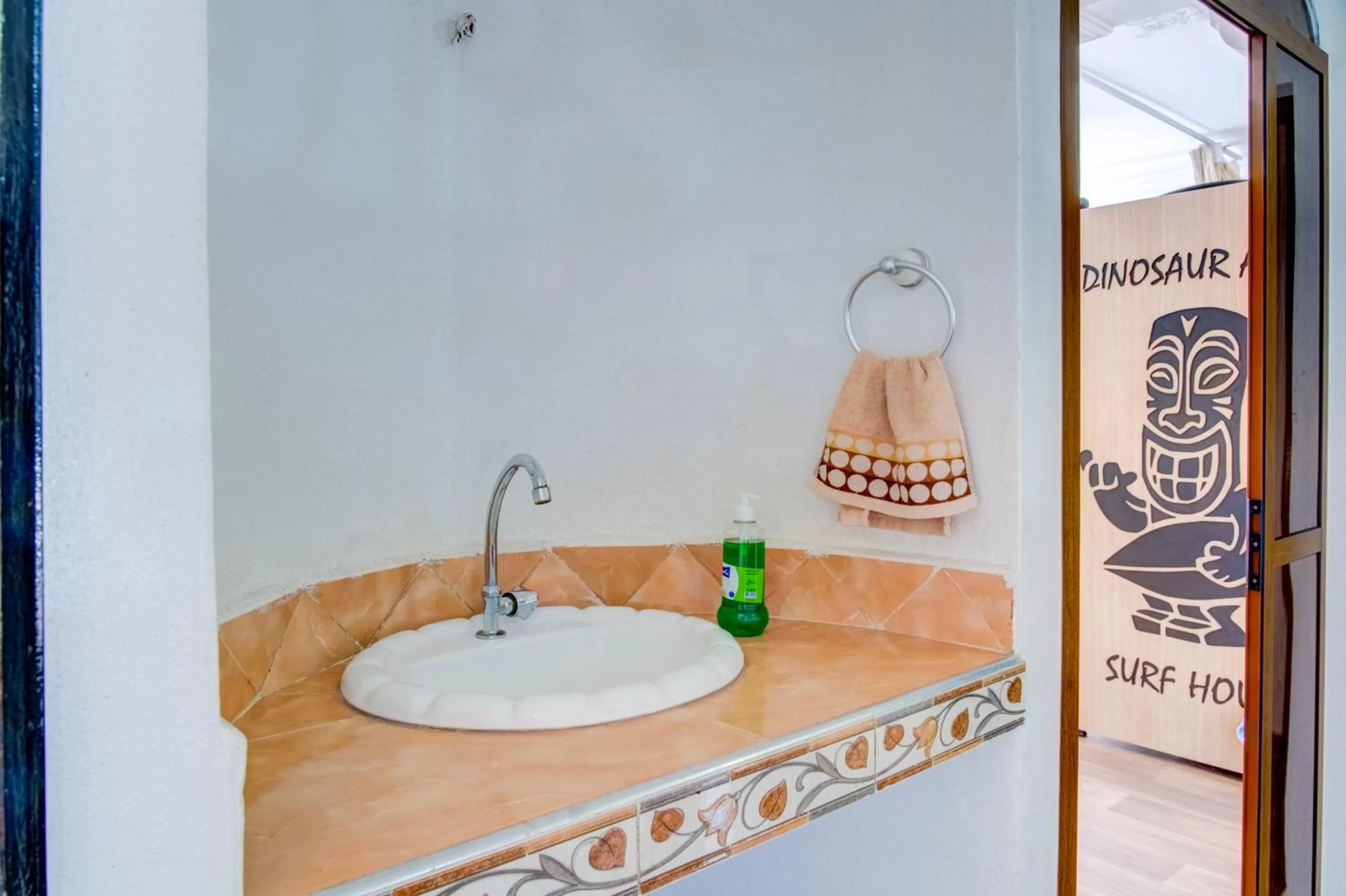 Bathroom in Dinosaur Anza Surf House