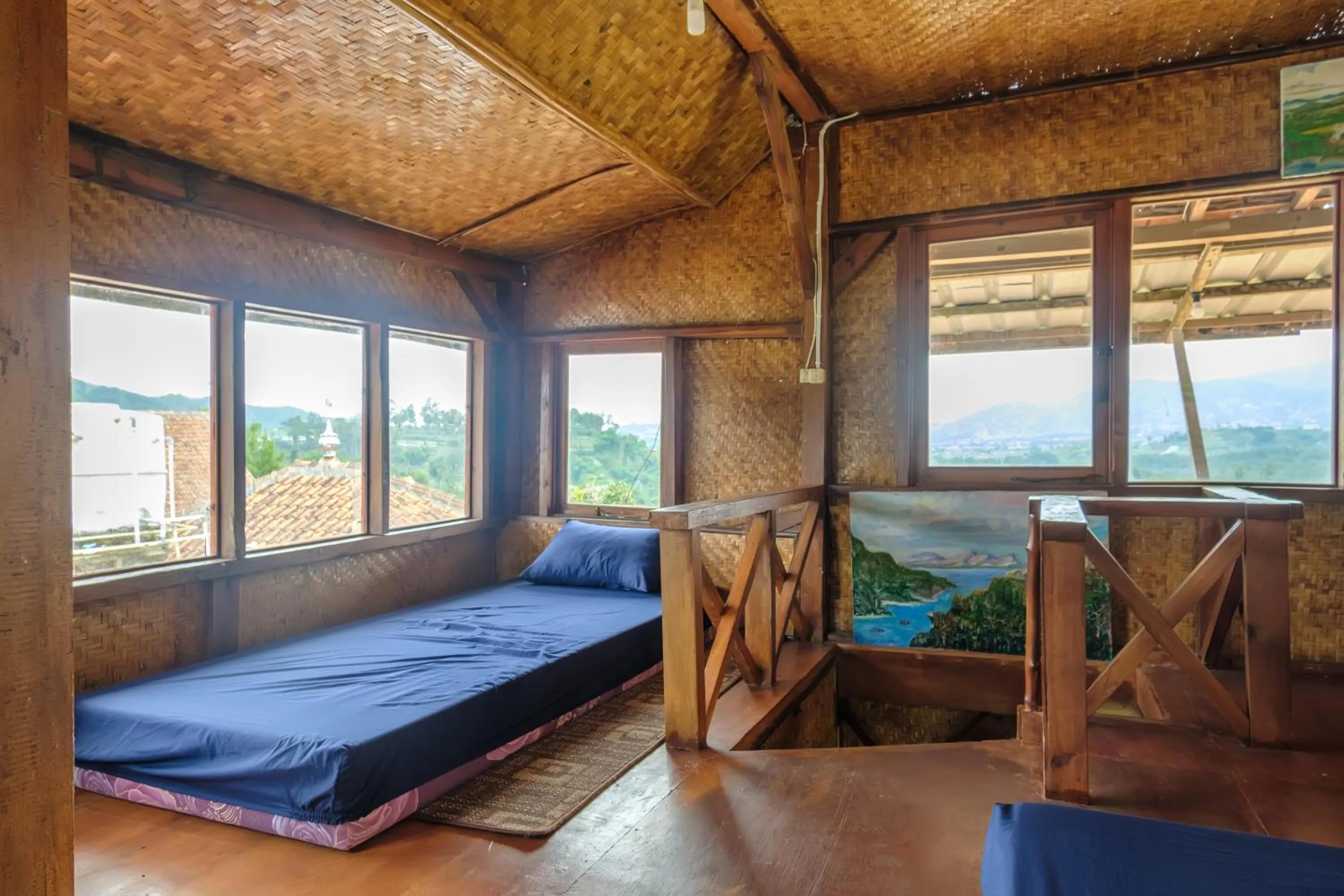 Bed in Hilltop Camp, Lembang