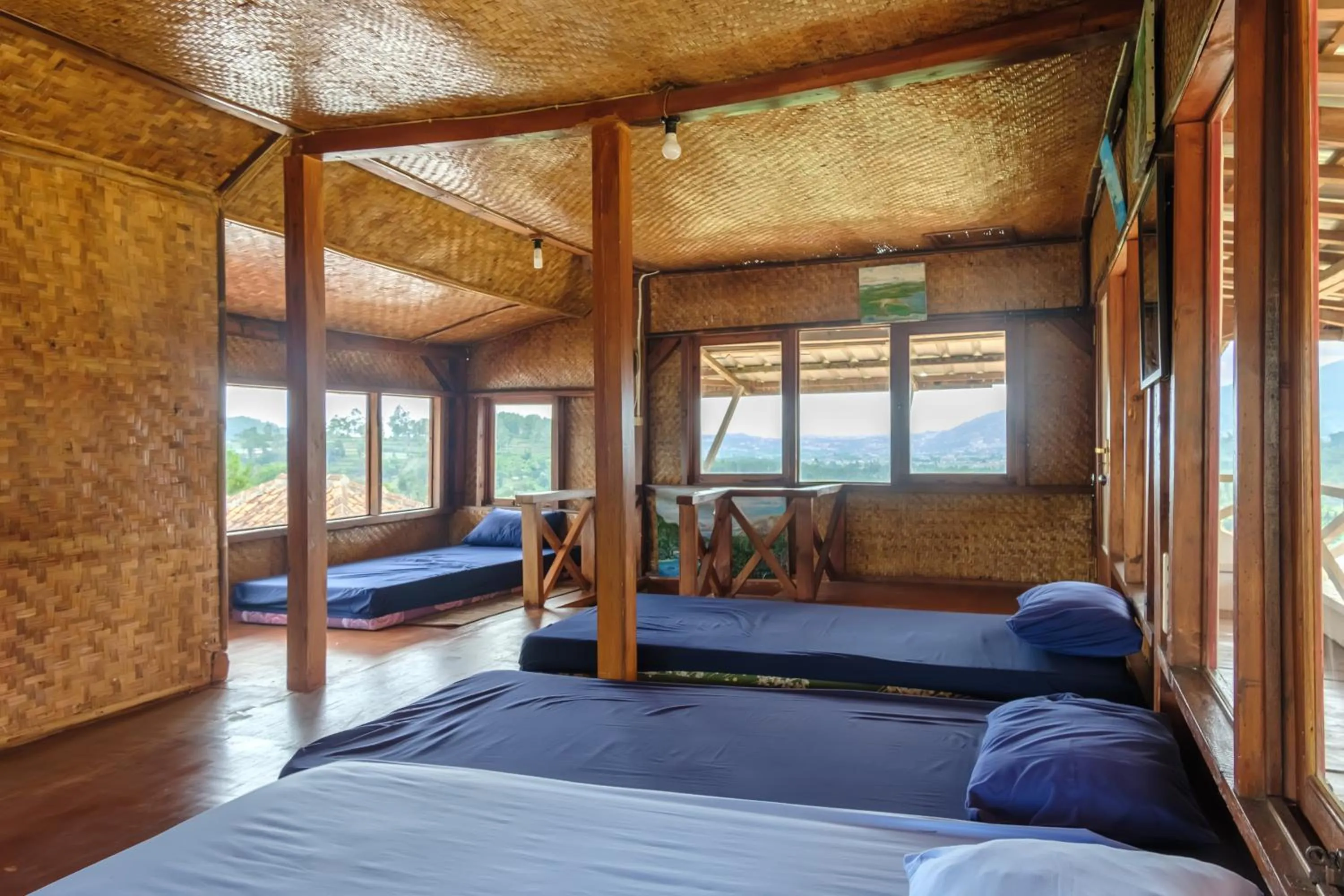 Bed in Hilltop Camp, Lembang