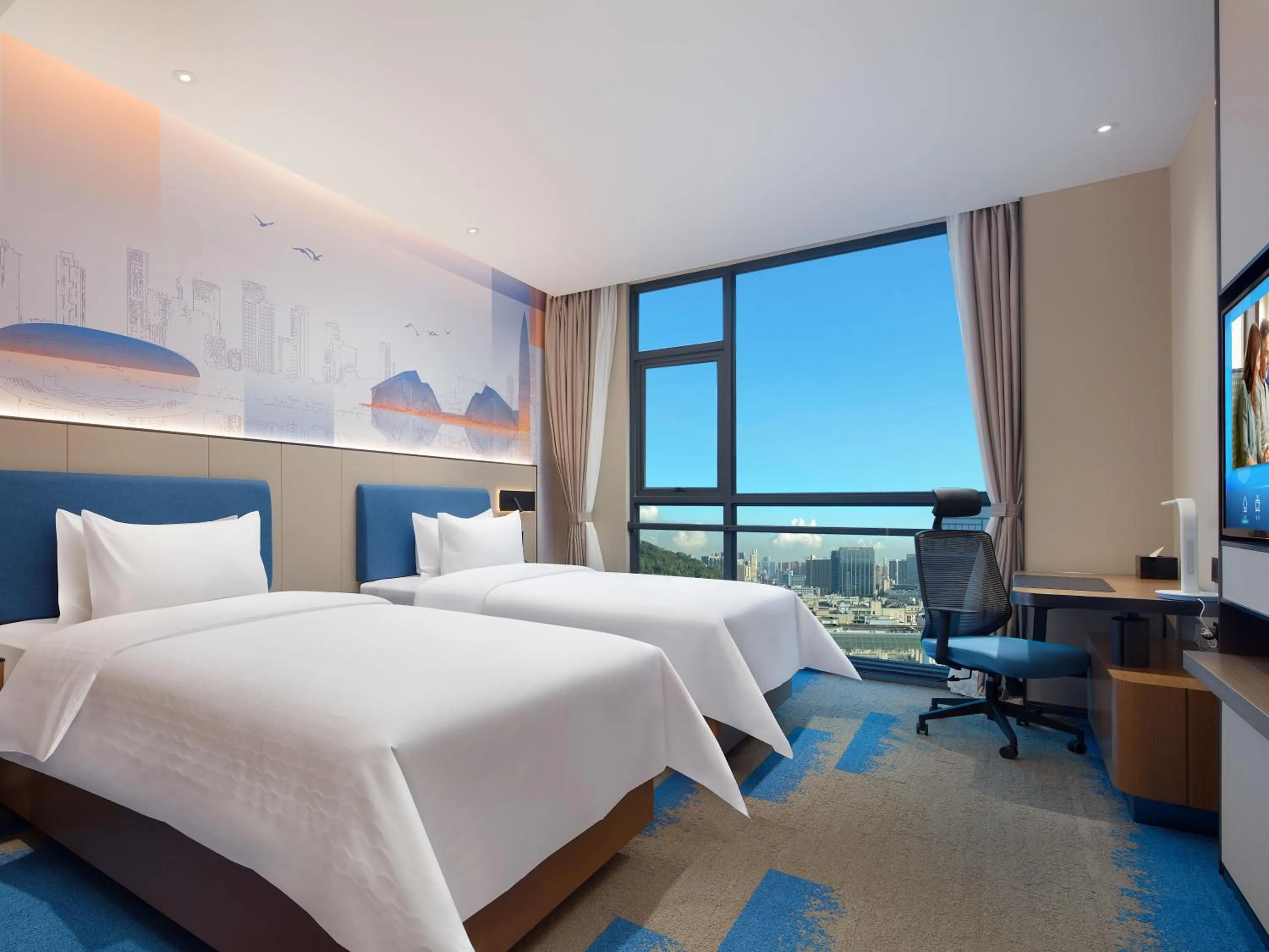 Bed in Hampton by Hilton Shenzhen Bao'an Airport