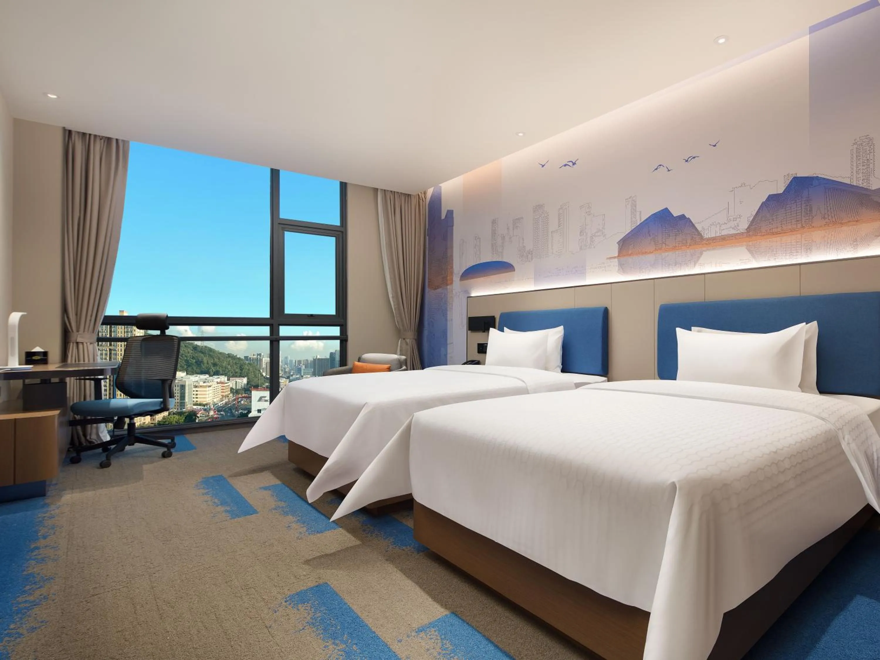 Bed in Hampton by Hilton Shenzhen Bao'an Airport