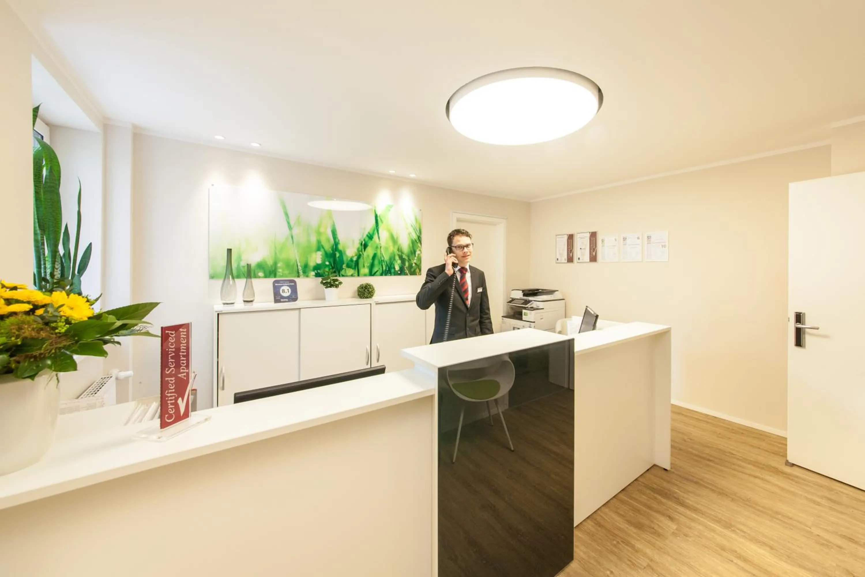 Lobby or reception in acora Fürth Living the City