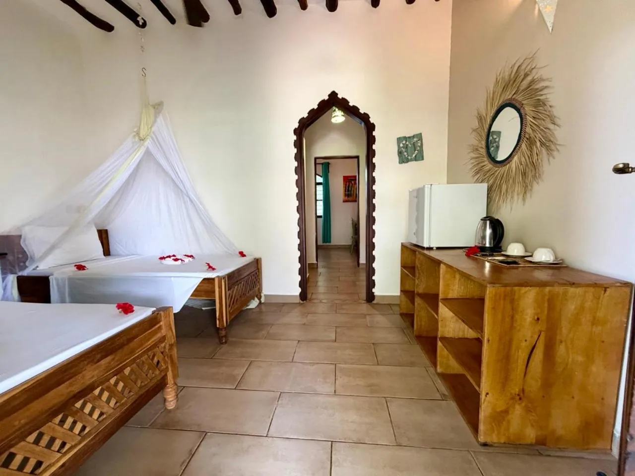 Bed in Kiwengwa Bungalow Boutique Resort