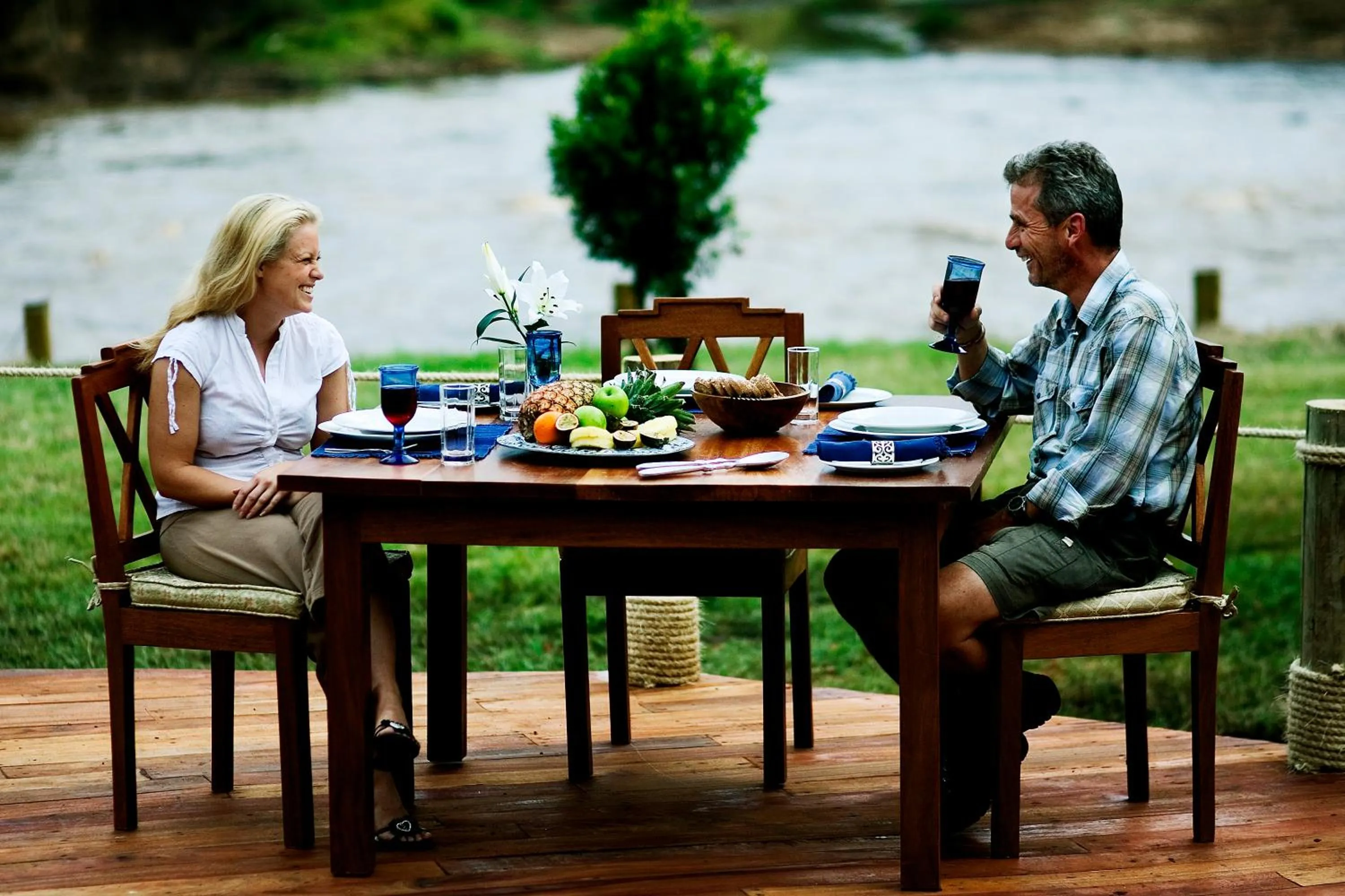 Patio in Karen Blixen Camp Masai Mara