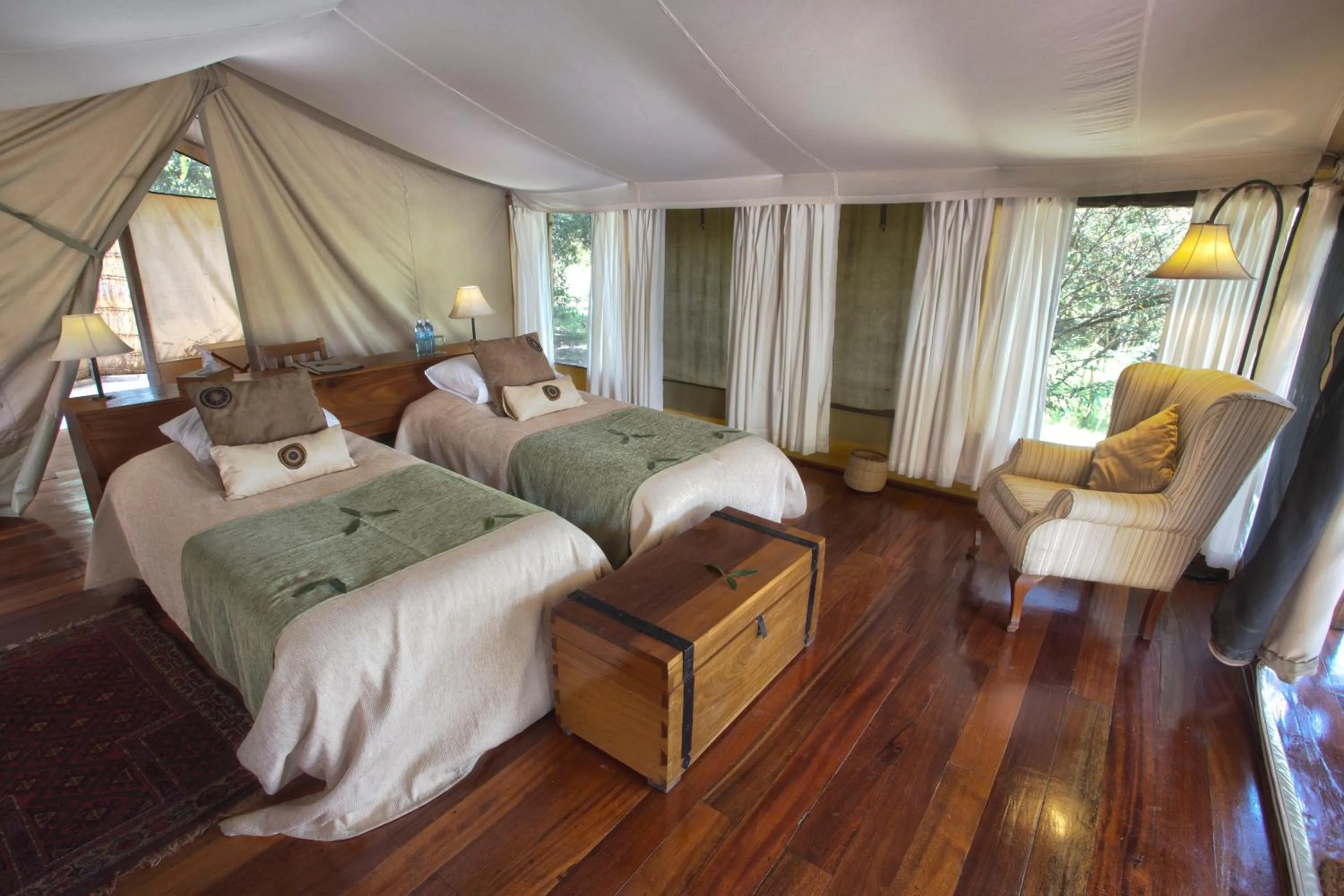 Photo of the whole room, Bed in Karen Blixen Camp Masai Mara