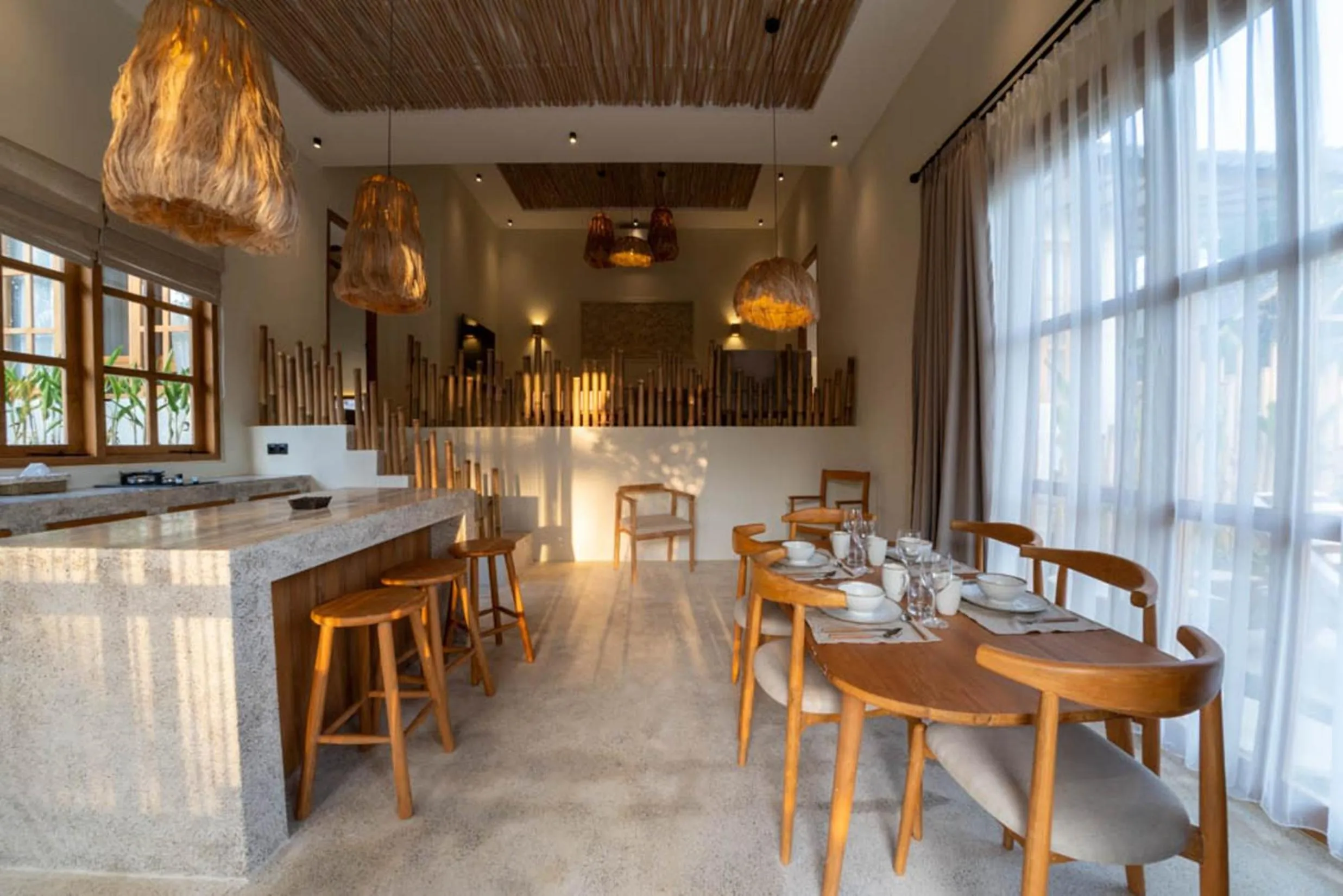 Kitchen or kitchenette in Semiramida Villa by EVDEkimi - Elegant 2BR with Pool, Open-air bath, Patio