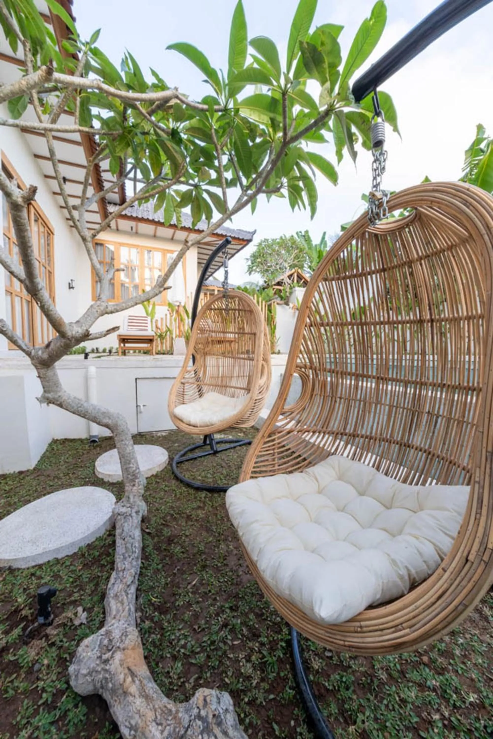 Patio in Semiramida Villa by EVDEkimi - Elegant 2BR with Pool, Open-air bath, Patio