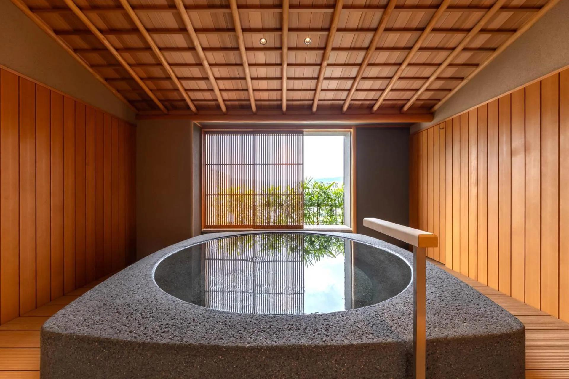 Open Air Bath in Hotel Wakamizu