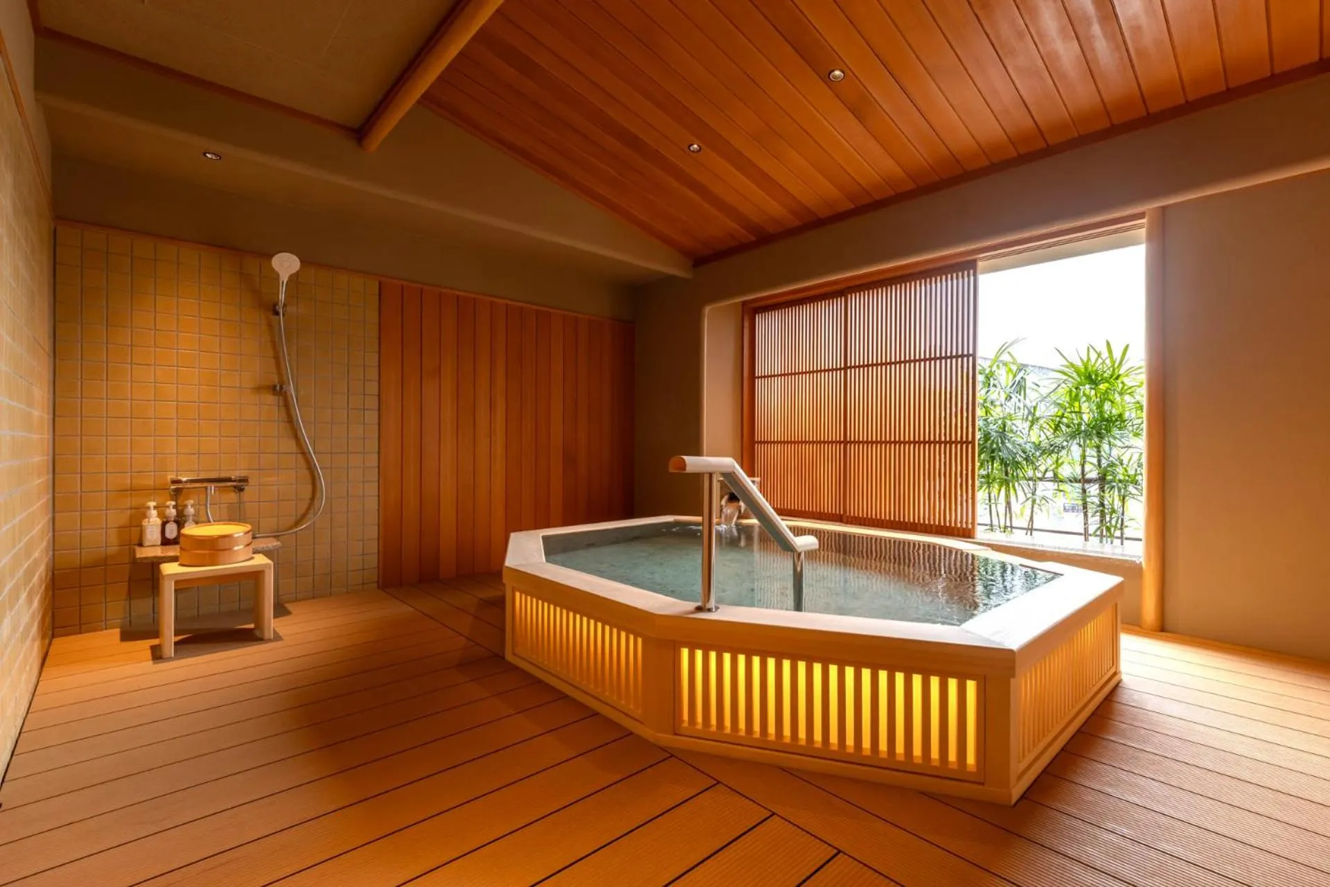 Open Air Bath in Hotel Wakamizu