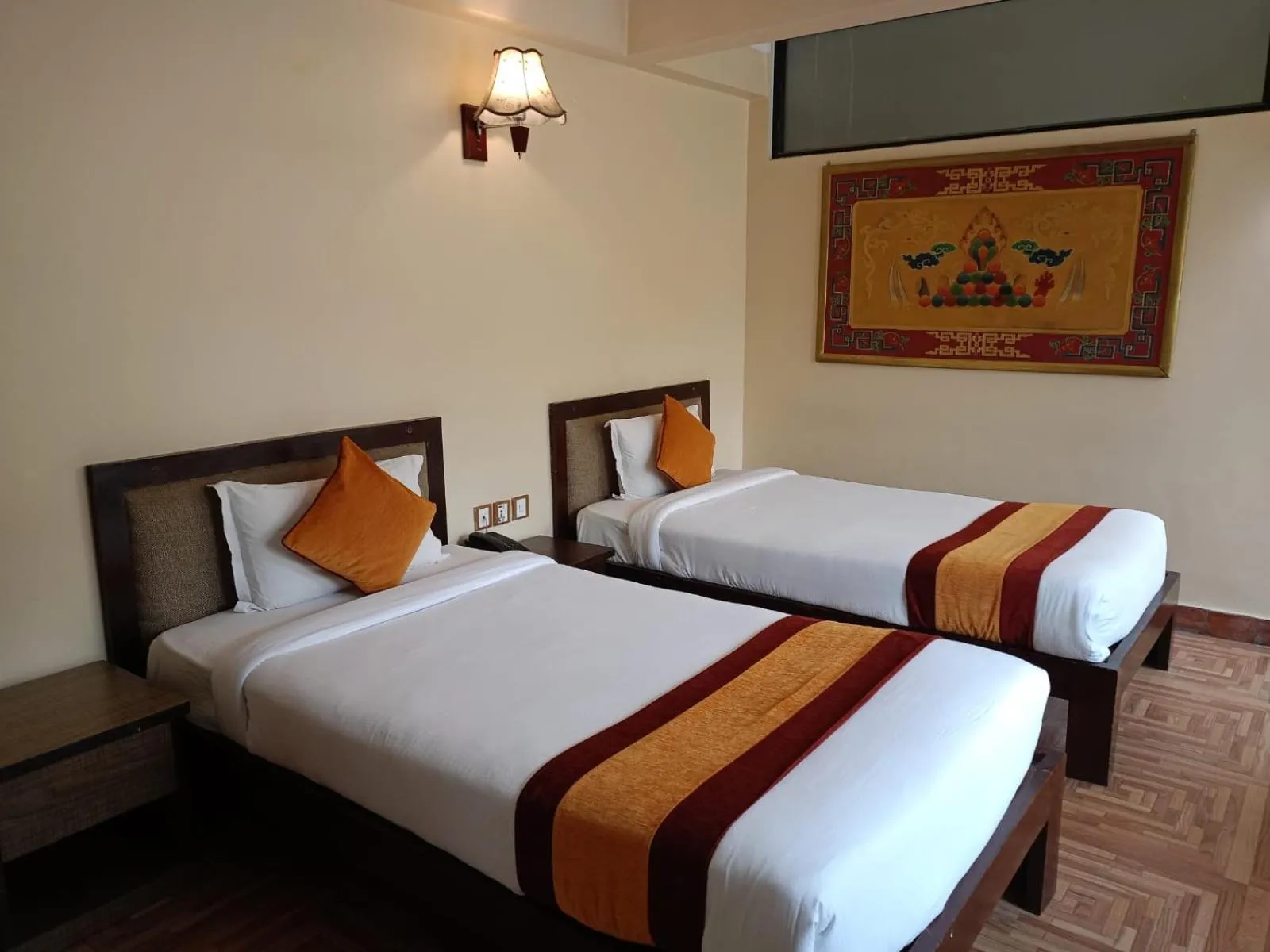 Photo of the whole room, Bed in Boudha Stupa View Guest House