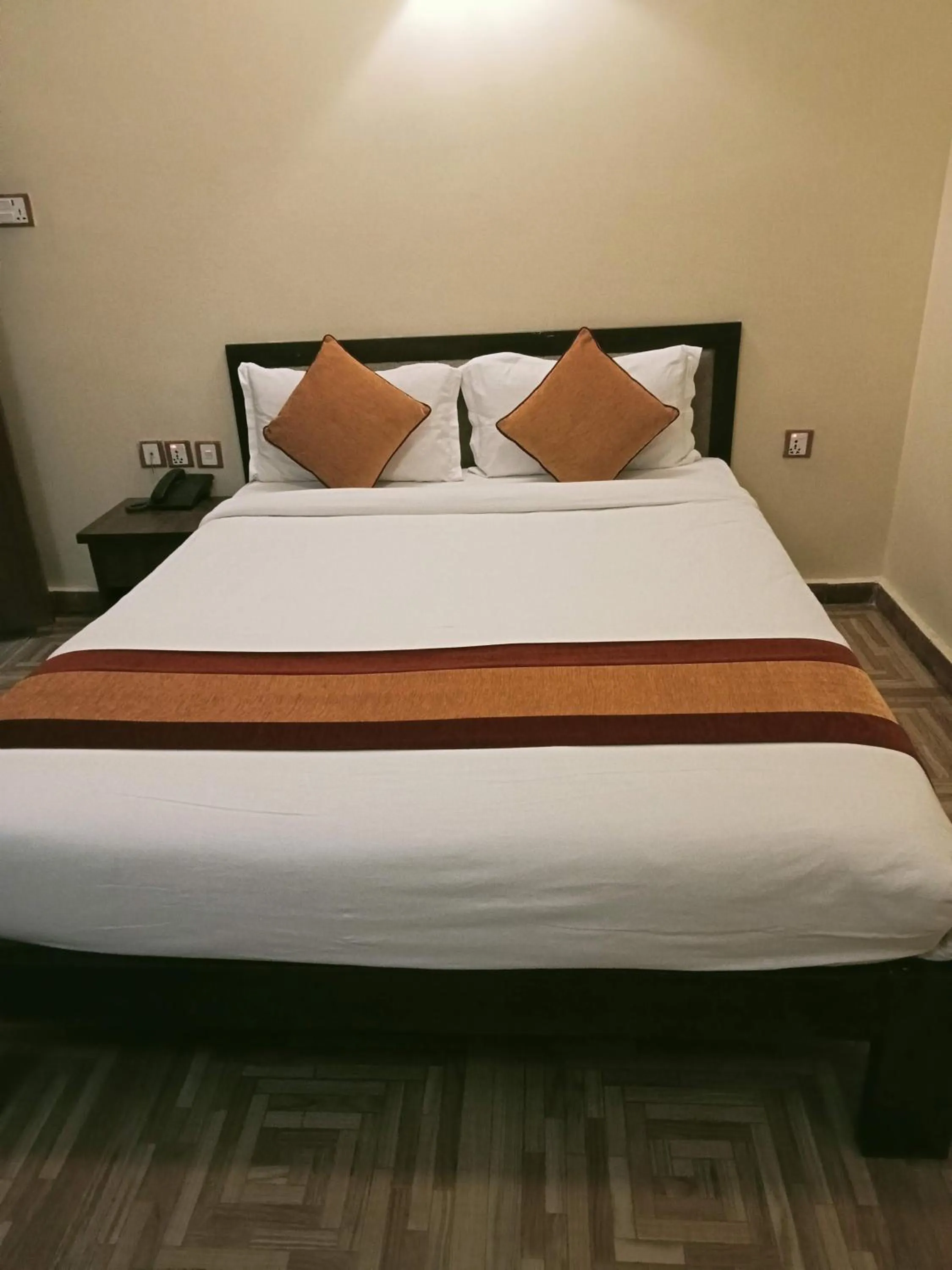 Bed in Boudha Stupa View Guest House