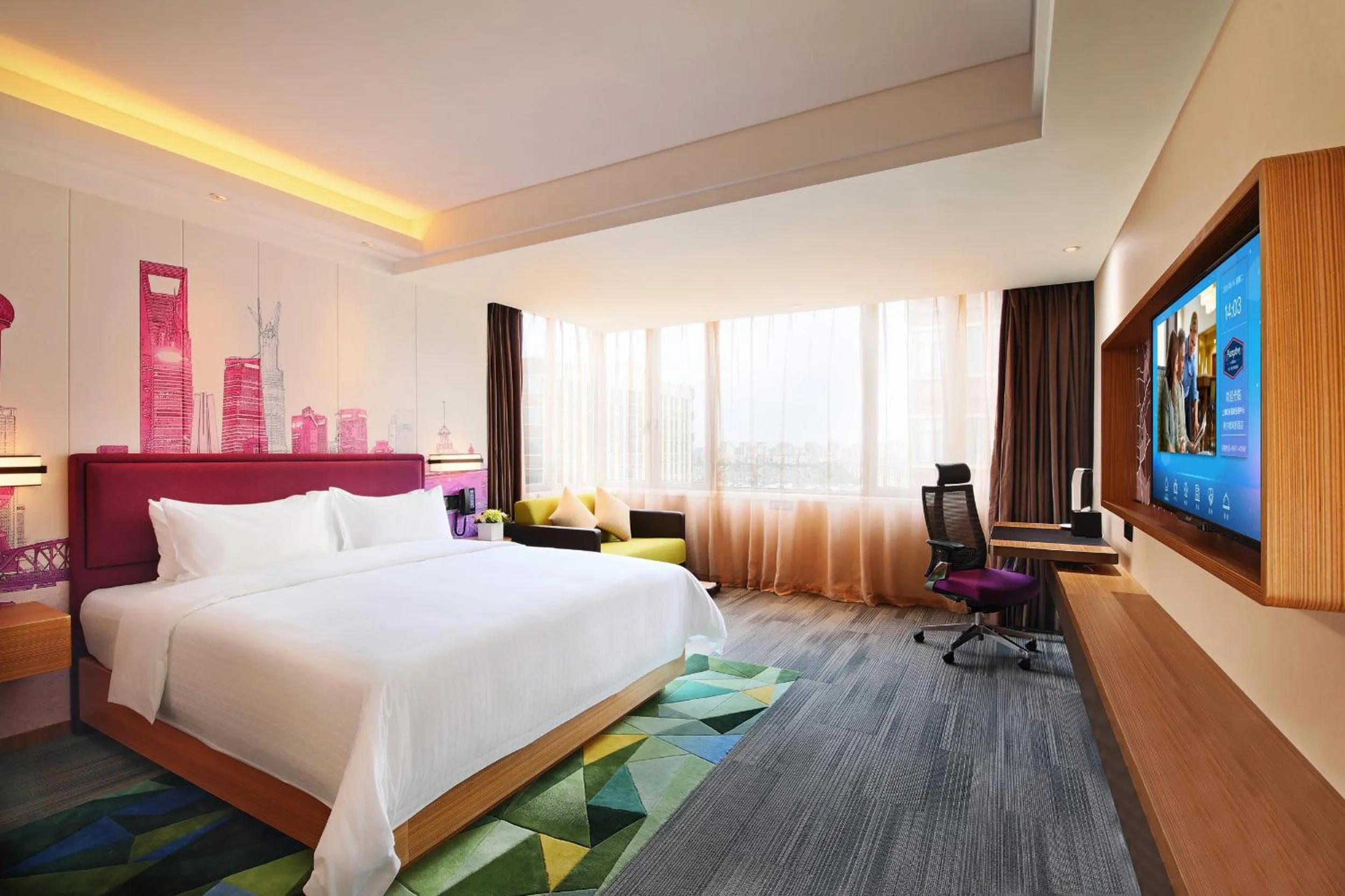 Bedroom in Hampton by Hilton Shanghai Hongqiao NECC