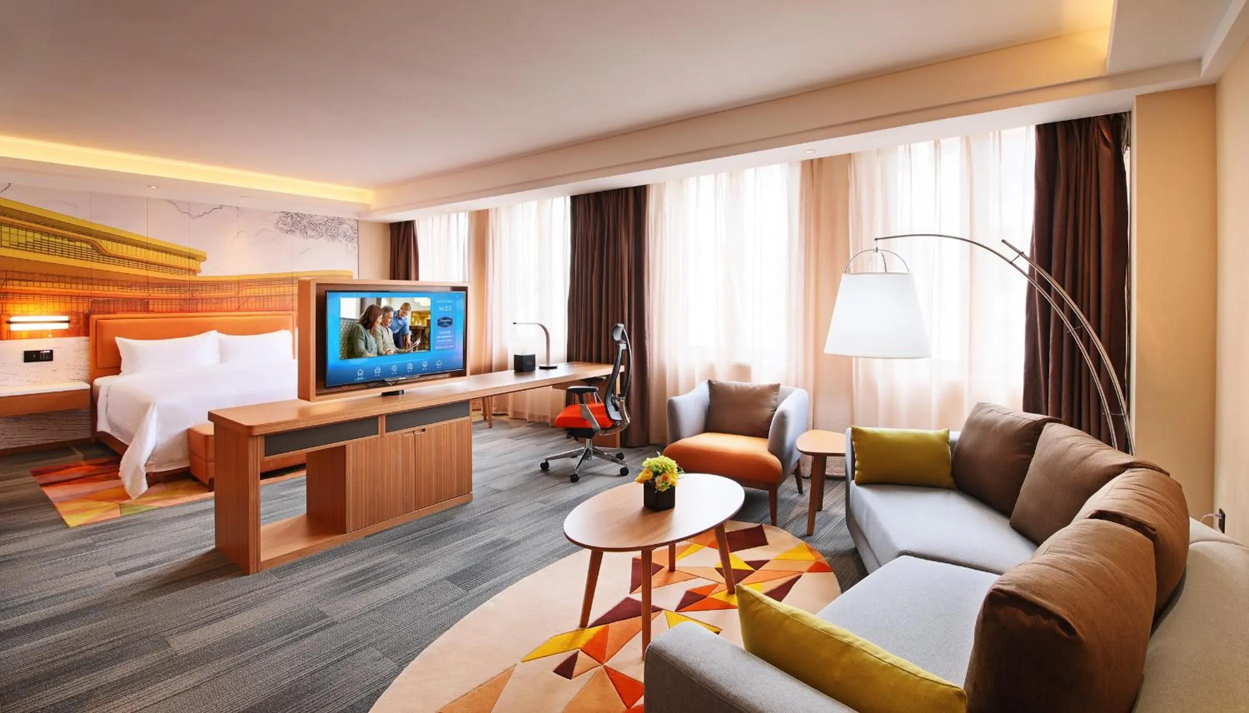 Living room in Hampton by Hilton Shanghai Hongqiao NECC
