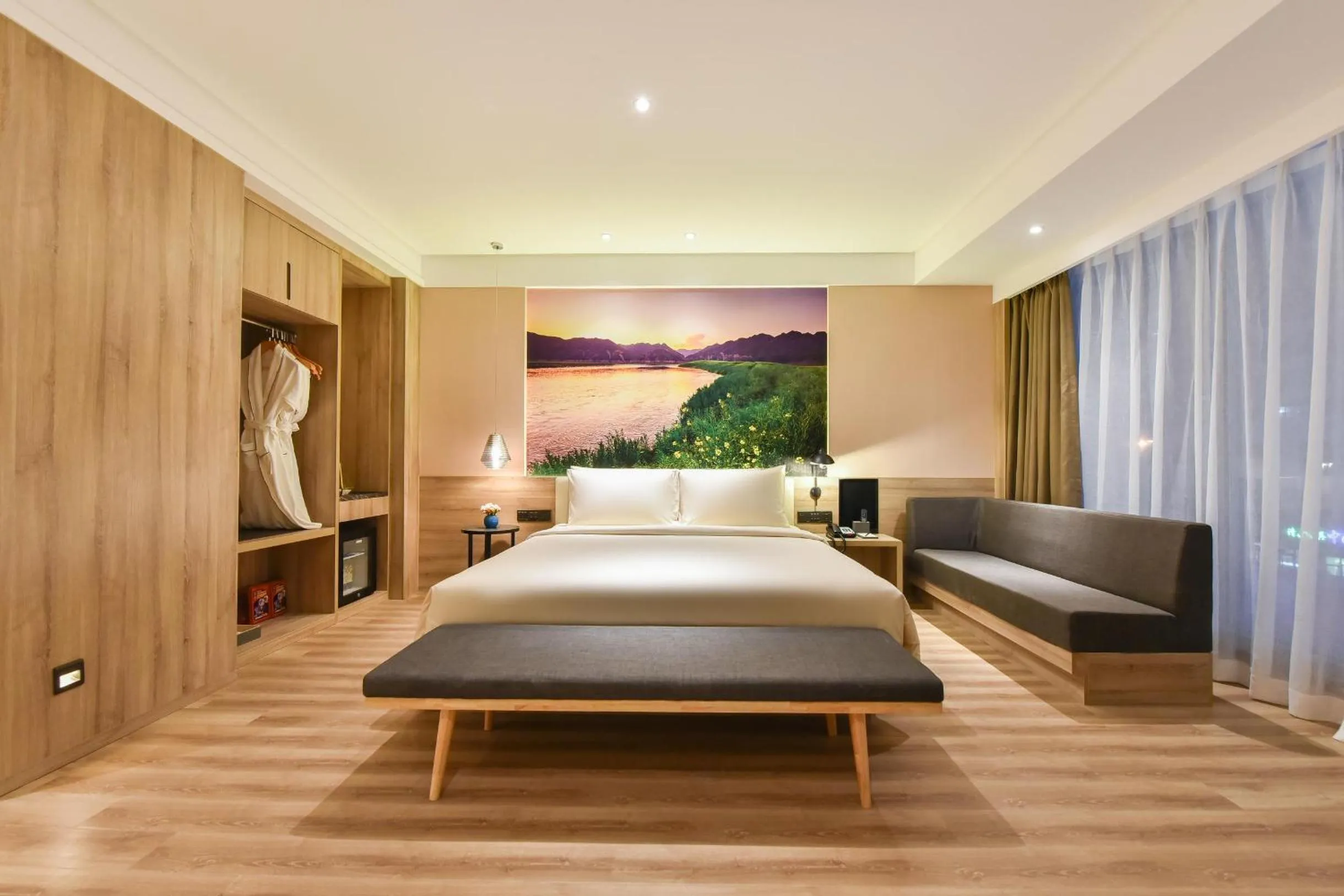 Bed in Atour Hotel Shenyang Railway Station Taiyuan Street