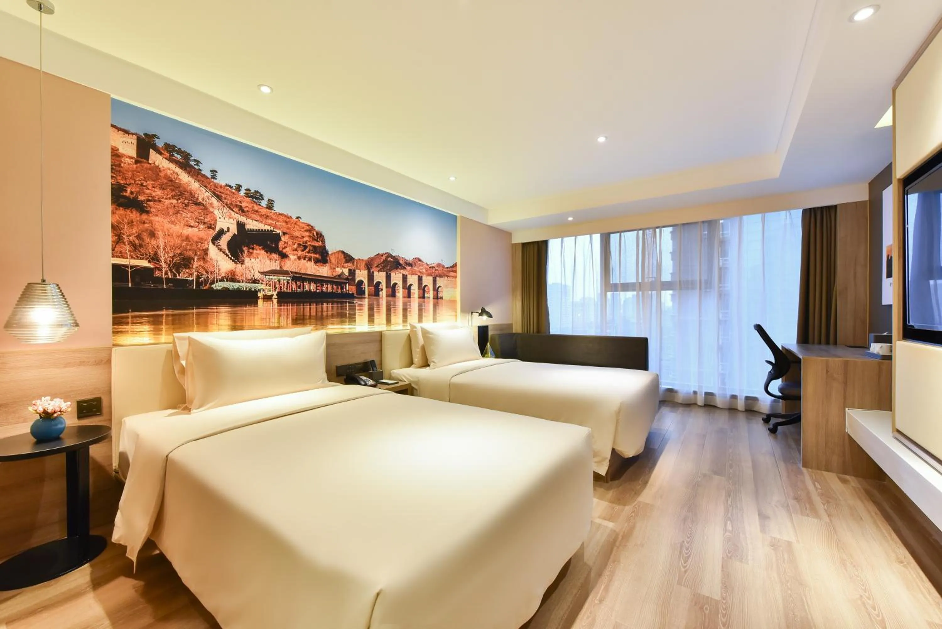 Bed in Atour Hotel Shenyang Railway Station Taiyuan Street