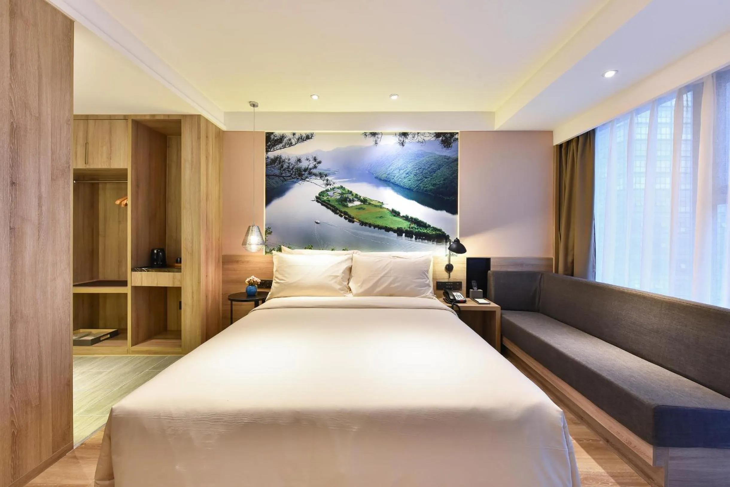 Bed in Atour Hotel Shenyang Railway Station Taiyuan Street