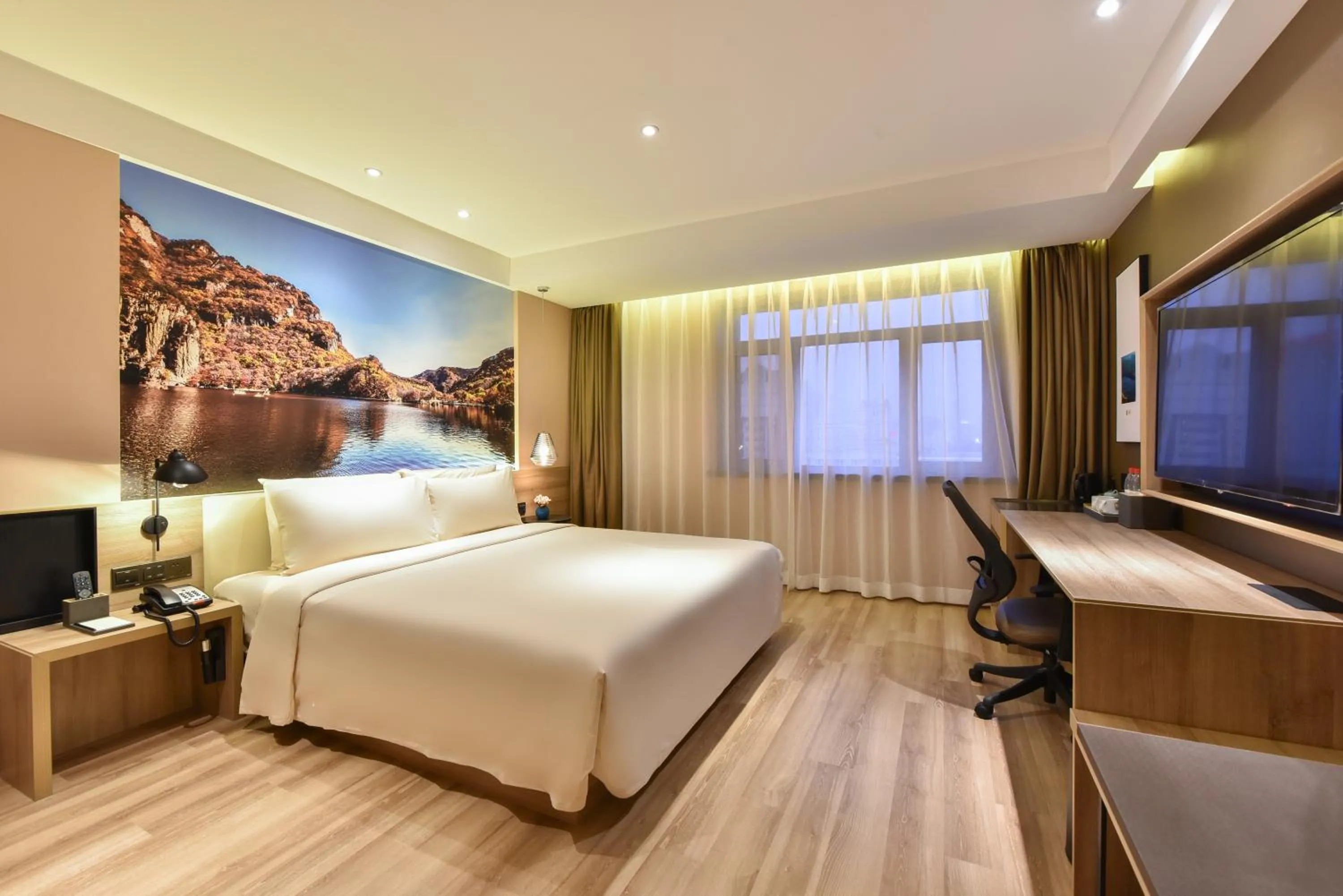 Bed in Atour Hotel Shenyang Railway Station Taiyuan Street