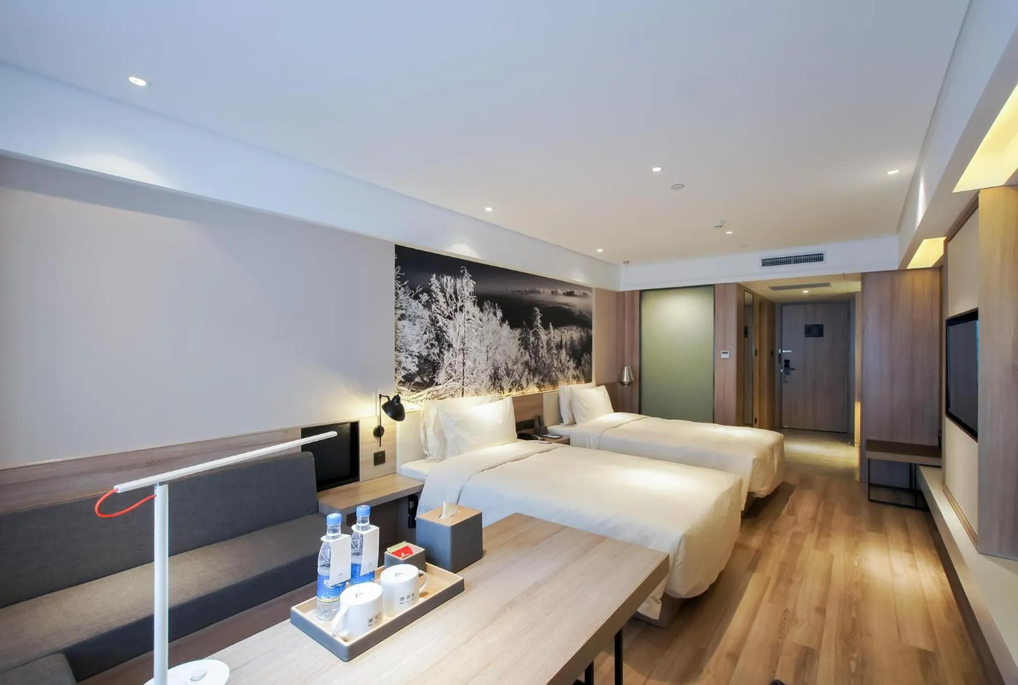 Bed in Atour Hotel Harbin Haxi High Speed Railway Station