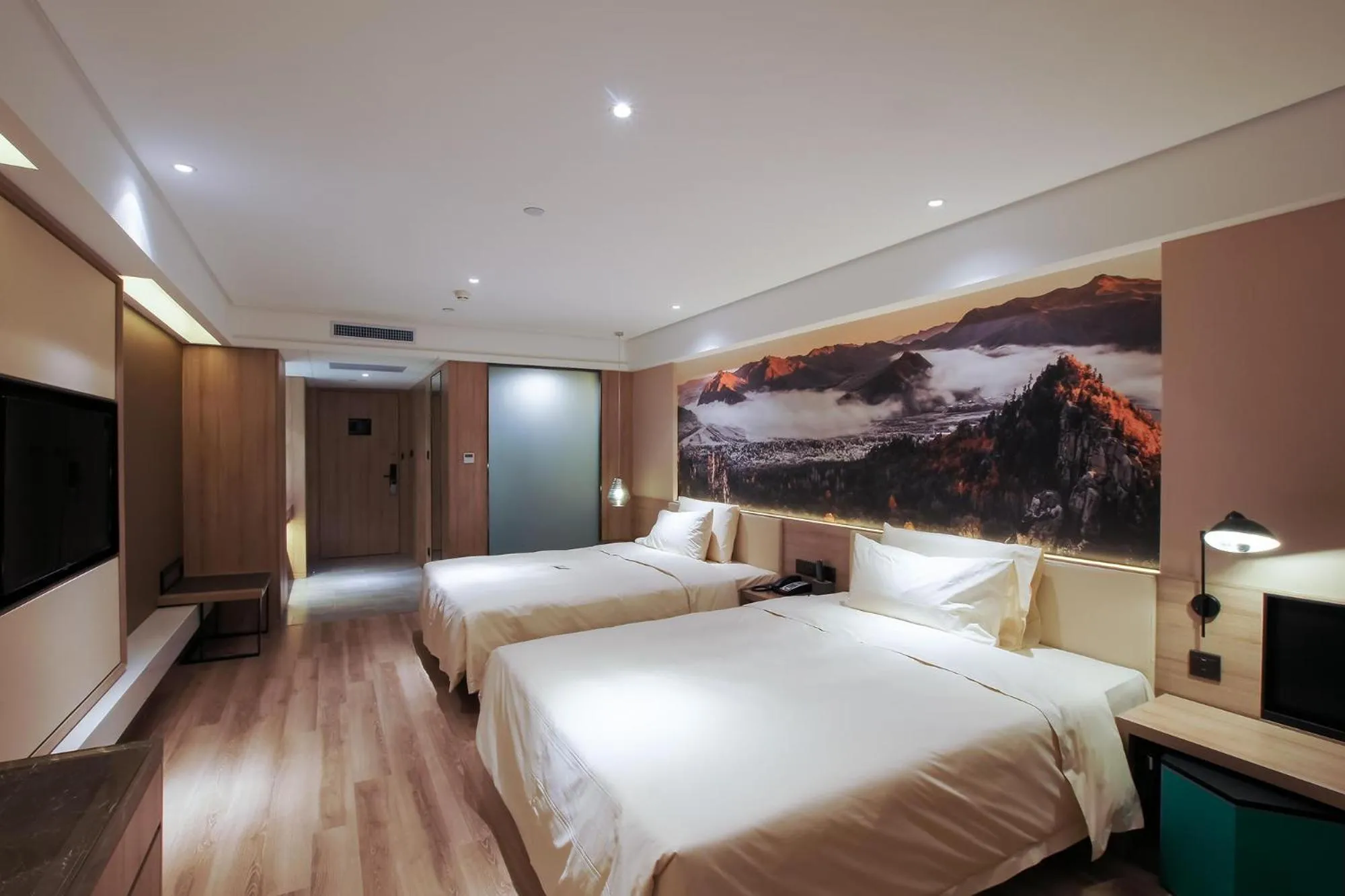 Bed in Atour Hotel Harbin Haxi High Speed Railway Station