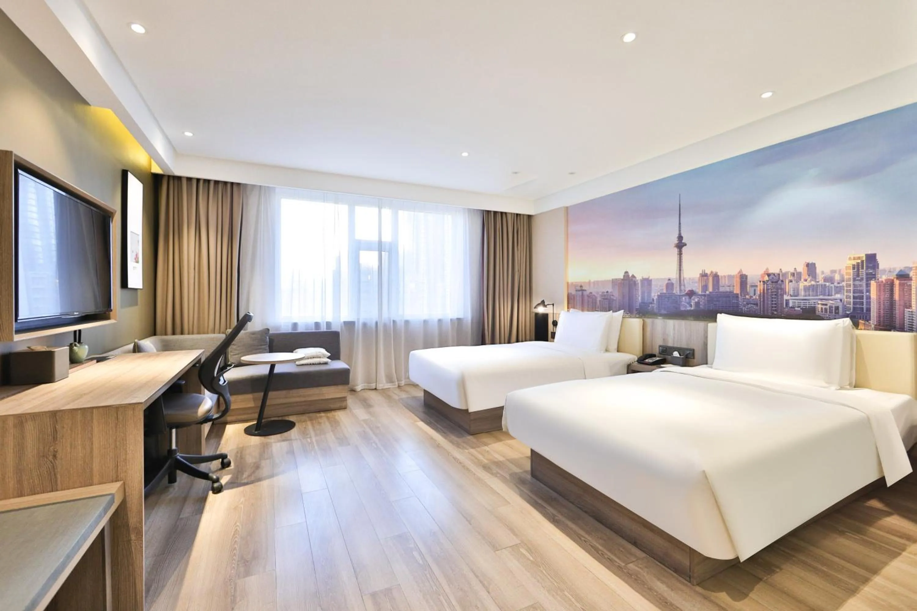 Bedroom, Bed in Atour Hotel Harbin Songbei Ice and Snow World